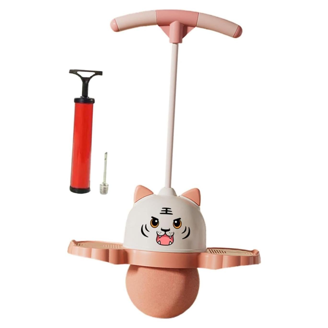 Pelota Pogo Tigre con Mango y Bomba - Juguete para Niños