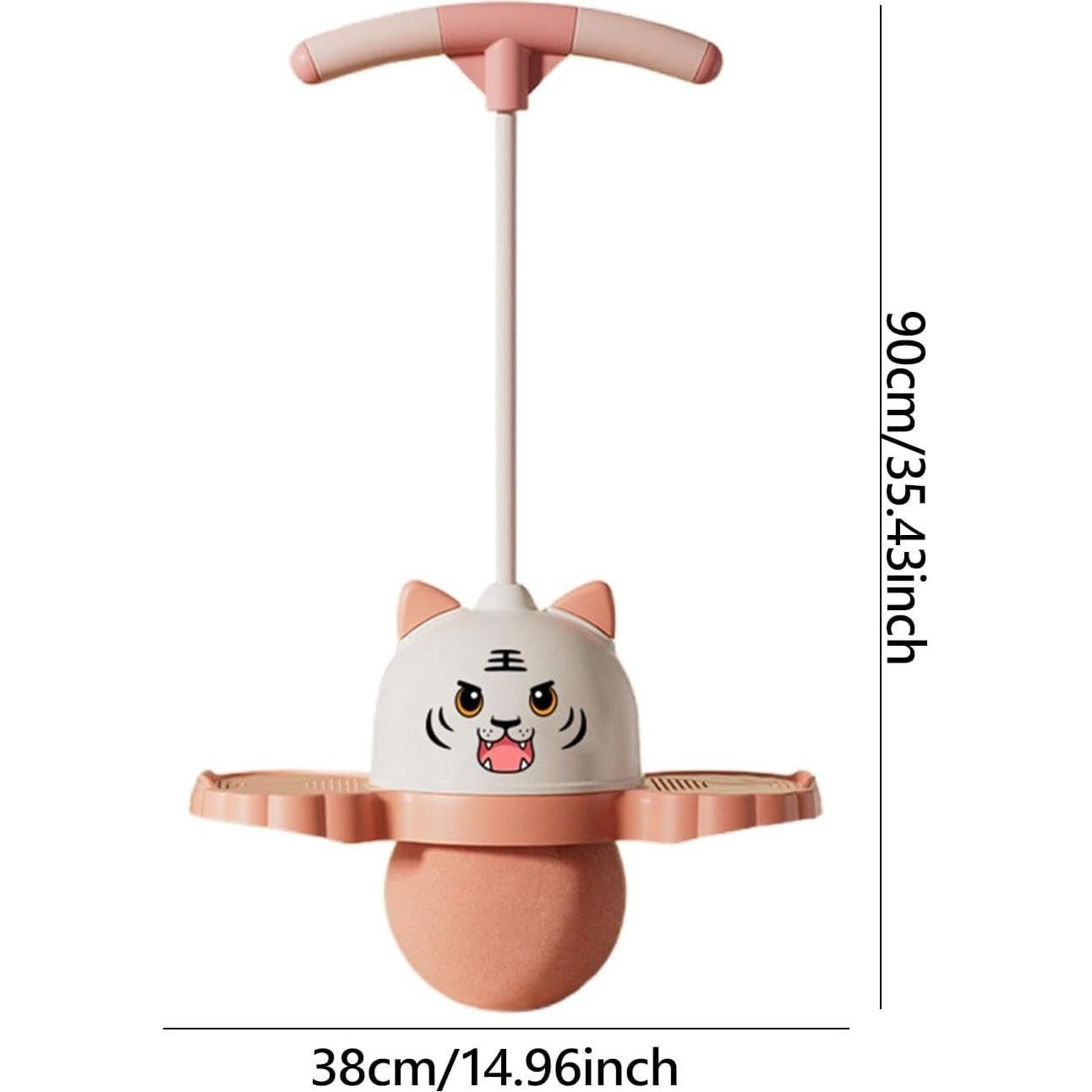 Pelota Pogo Tigre con Mango y Bomba - Juguete para Niños