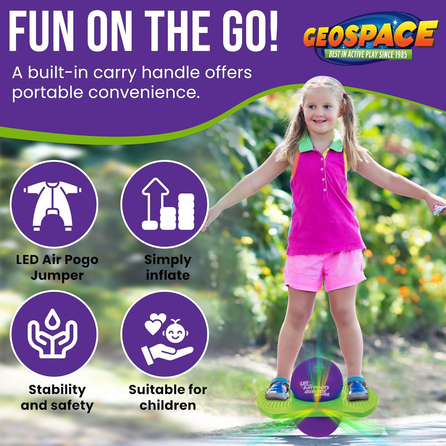 Geospace LED Air Pogo Jumper Deluxe para Niños 6+ 1.12 kg