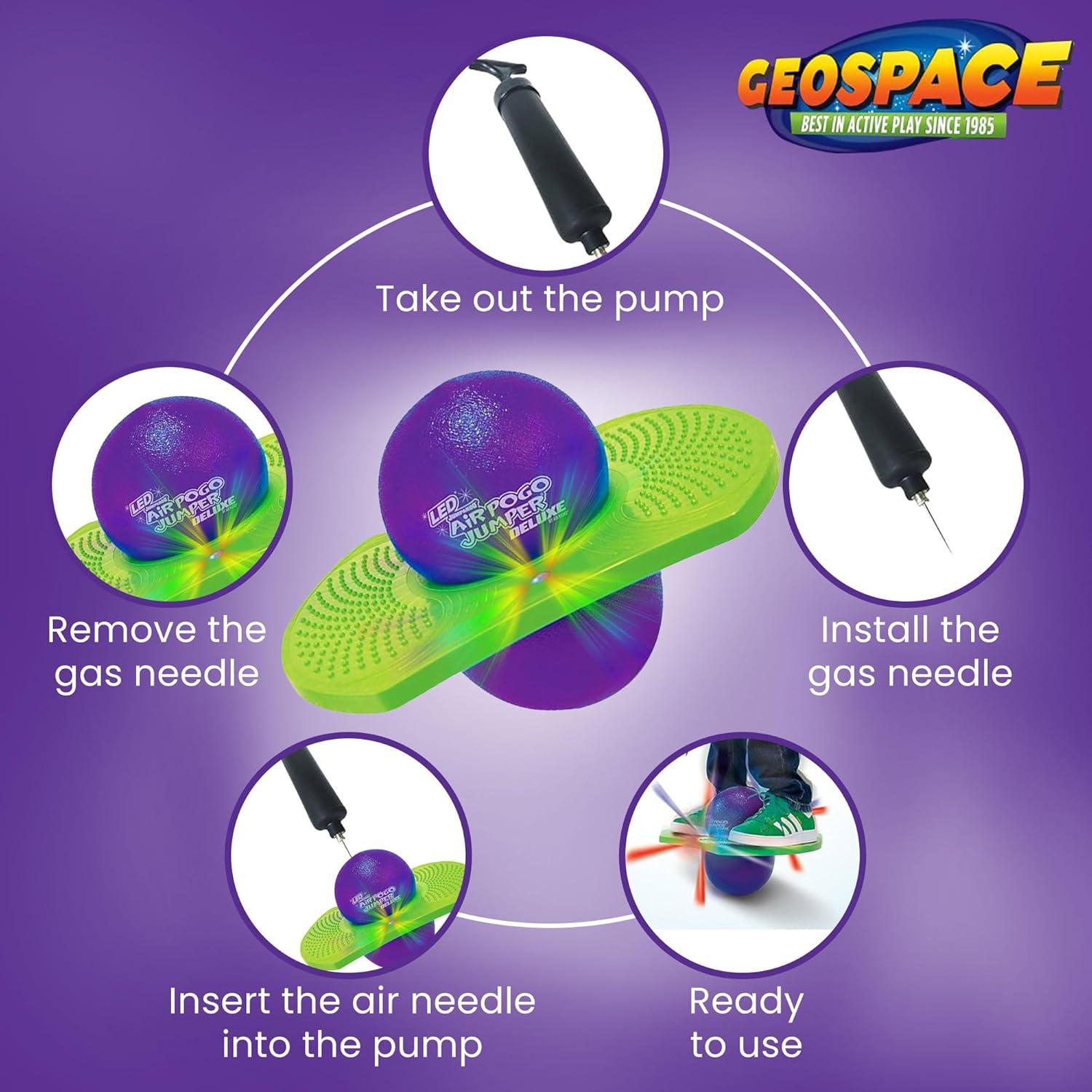 Geospace LED Air Pogo Jumper Deluxe para Niños 6+ 1.12 kg