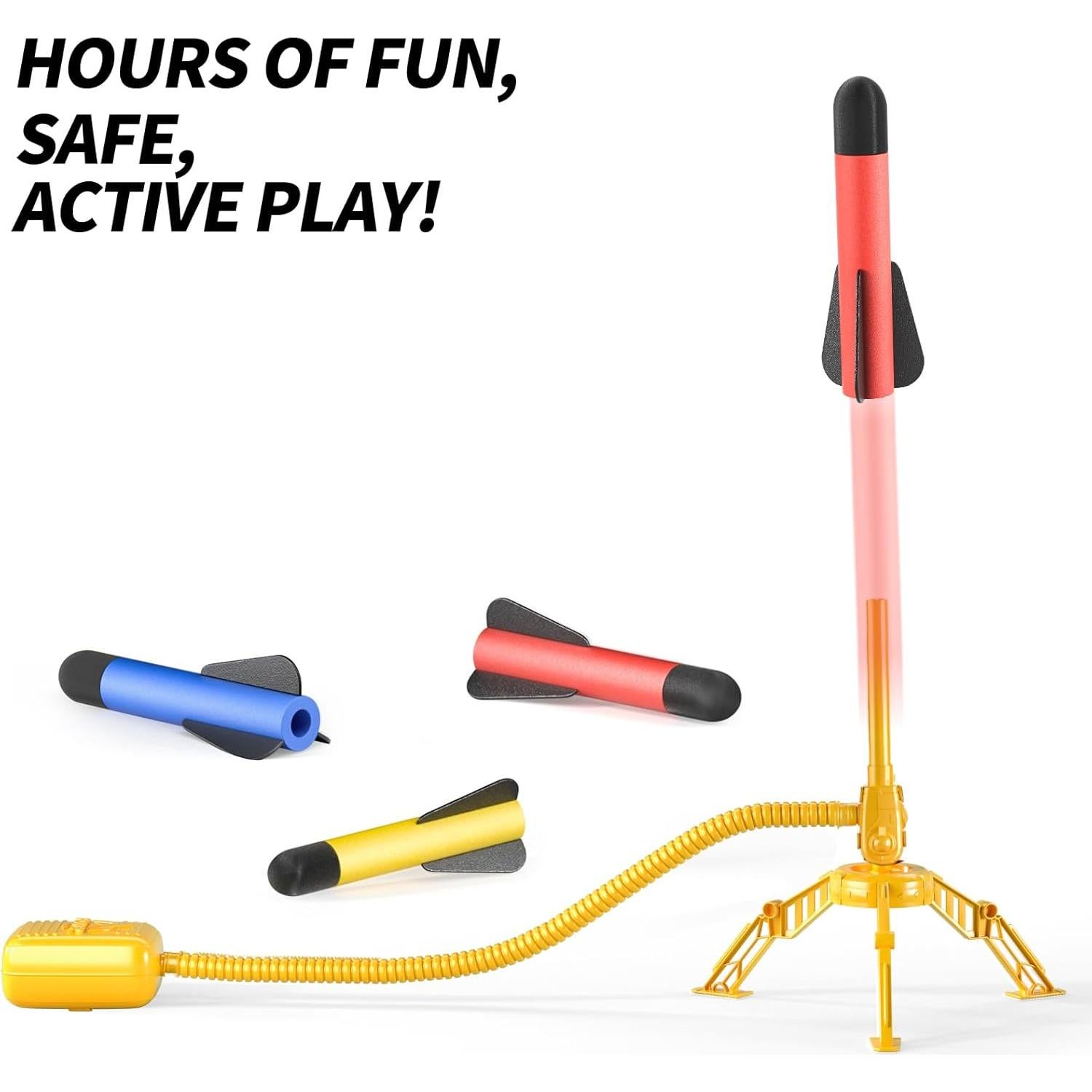 Lanzador de Cohetes TEMI con 12 Cohetes de Espuma - Juguete Exterior