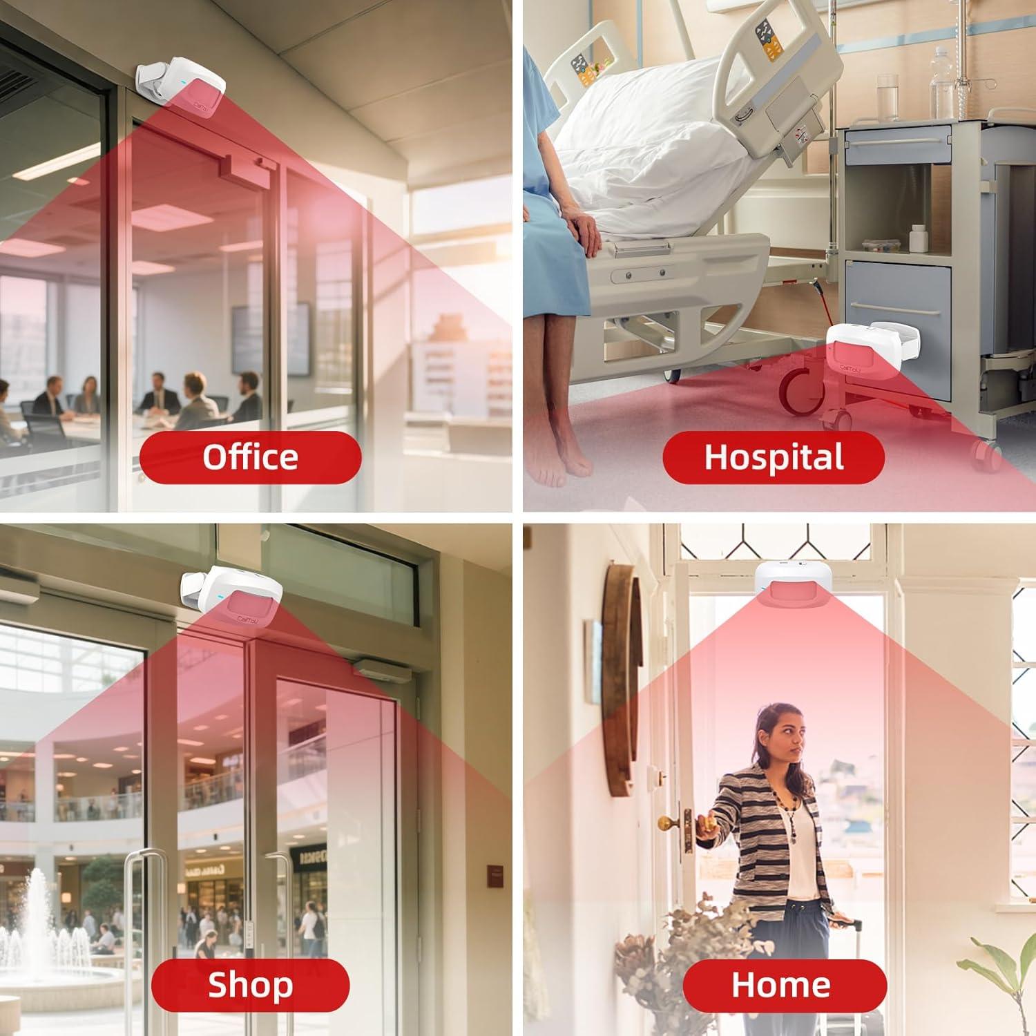 Alarma de Movimiento Inalámbrica CallToU con Sensor y Receptor