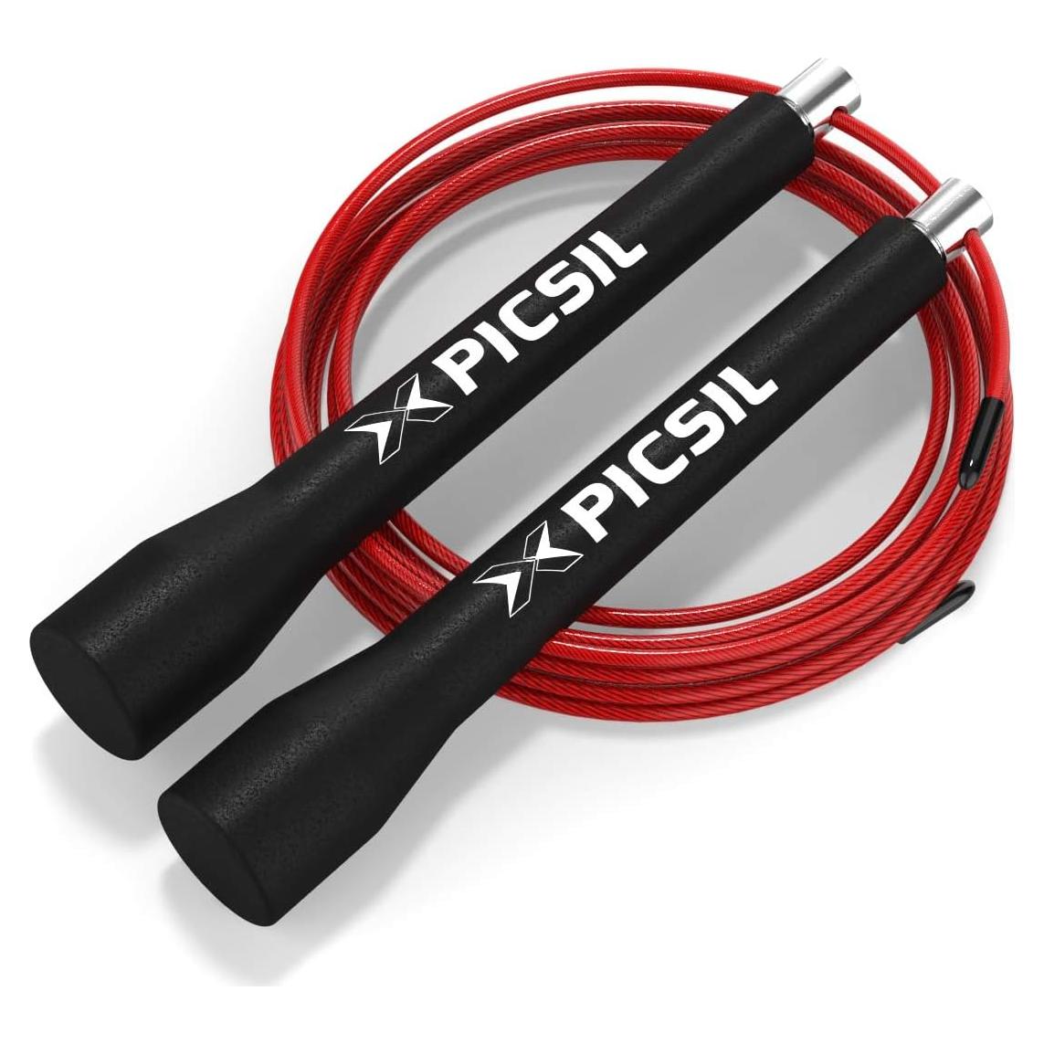 Cuerda de Salto PICSIL Ajustable 300 cm Doble Rodamiento Fitness