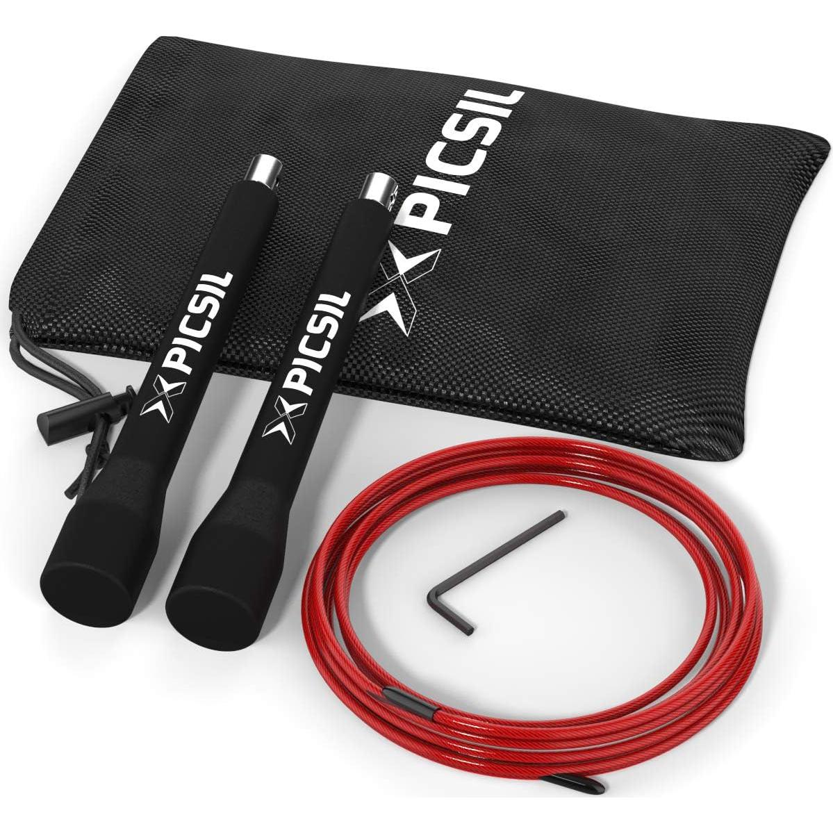 Cuerda de Salto PICSIL Ajustable 300 cm Doble Rodamiento Fitness