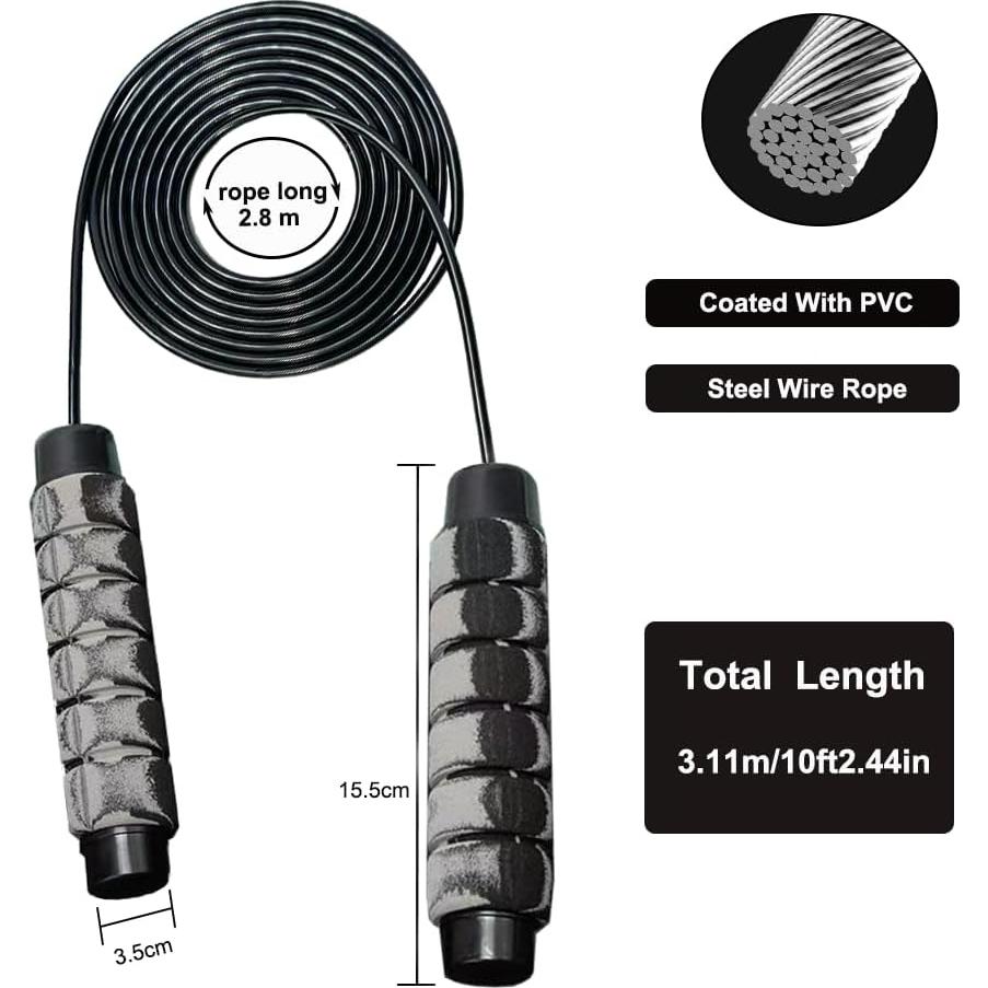 Cuerda de Salto Ajustable DYDSTRNG para Fitness - Gris