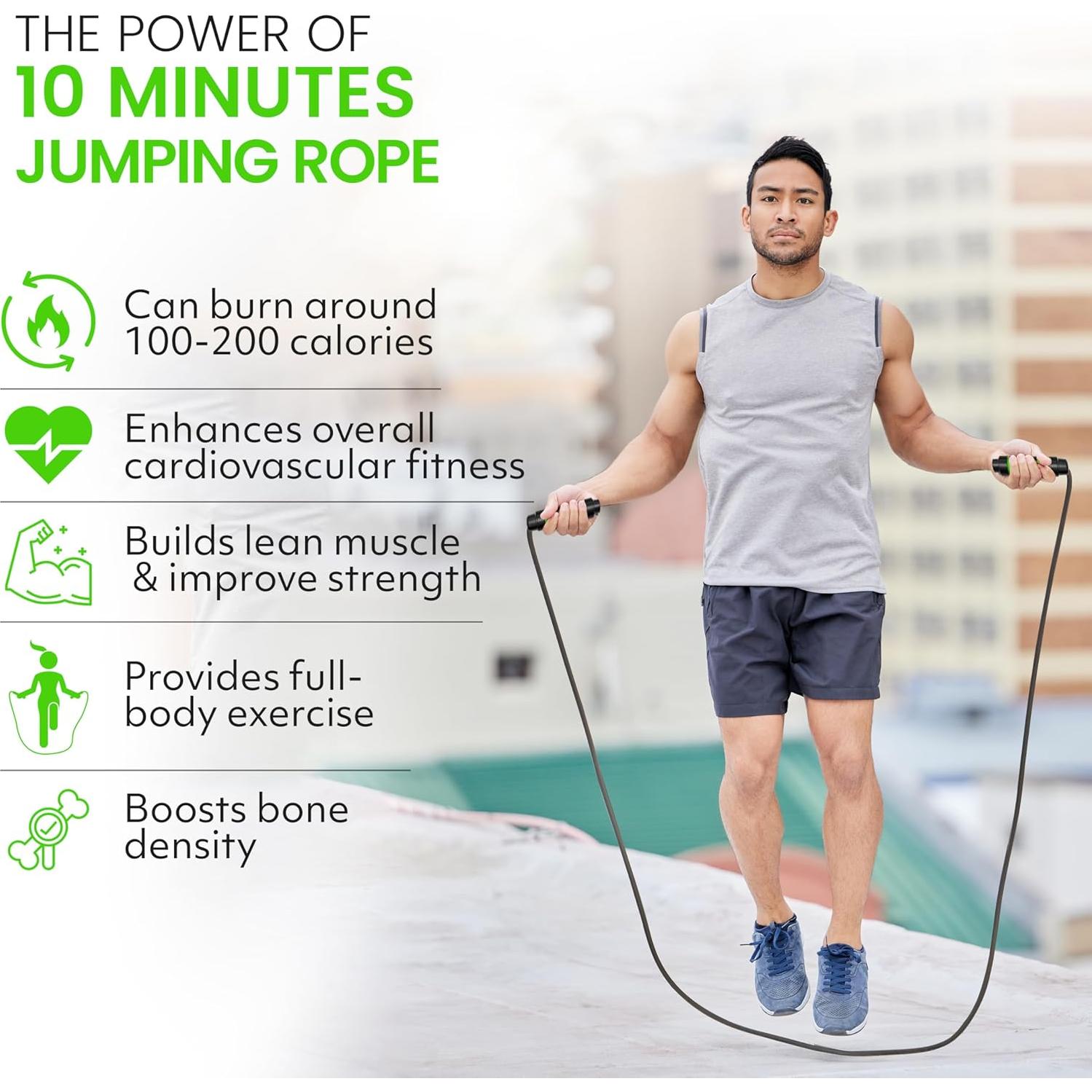 Cuerda de Saltar Ajustable Genérico 279.4 cm con Mango Ergonómico