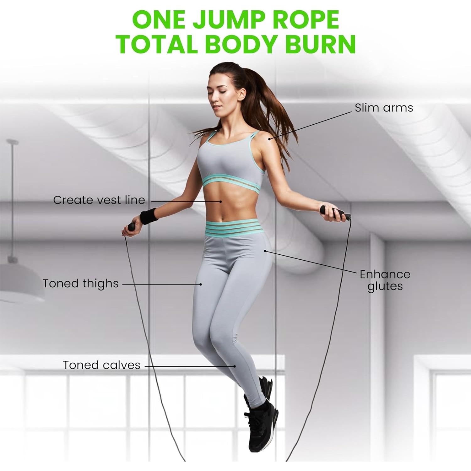 Cuerda de Saltar Ajustable Genérico 279.4 cm con Mango Ergonómico