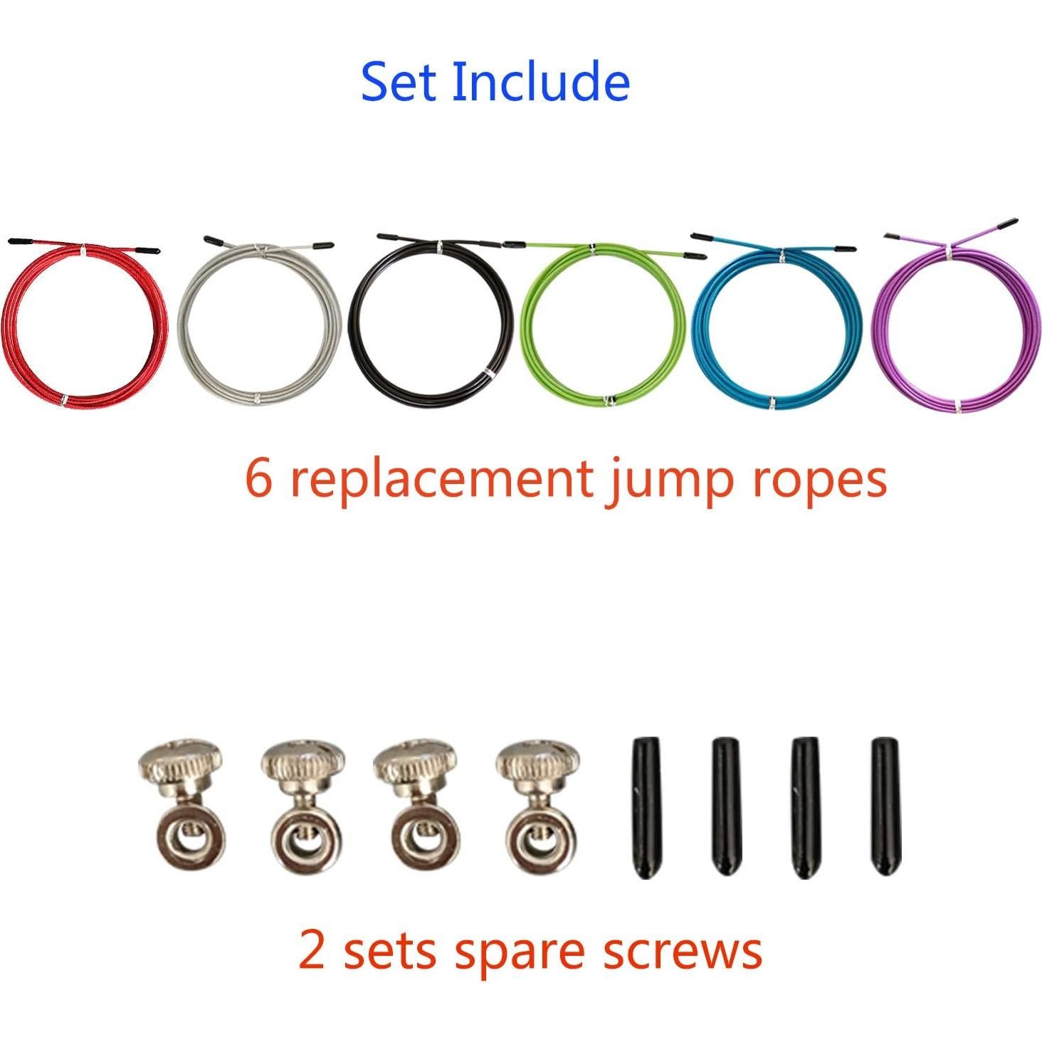 Cable de Reemplazo para Cuerda de Salto Qboyi 6 Piezas 3.05m