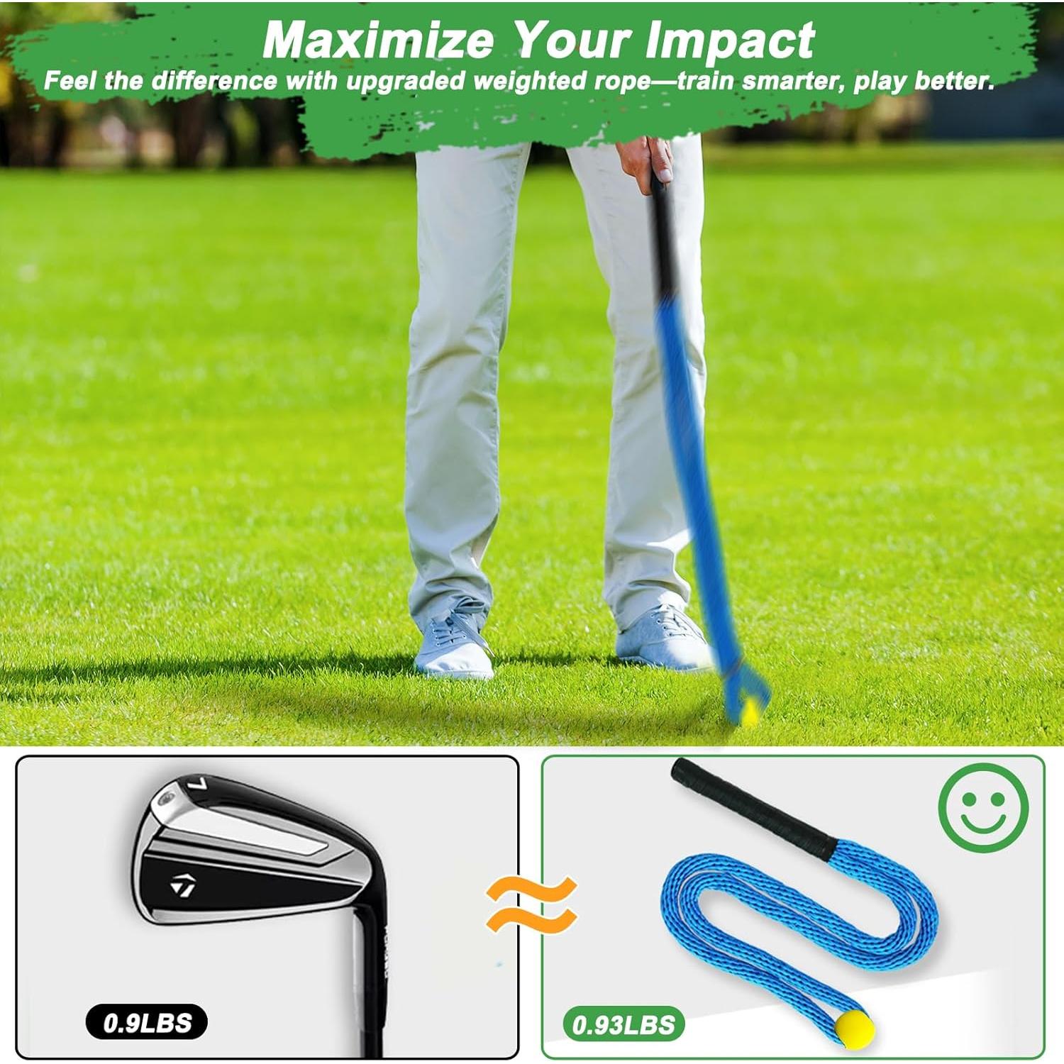 Entrenador de Swing de Golf Cusprtm con Cuerda Azul