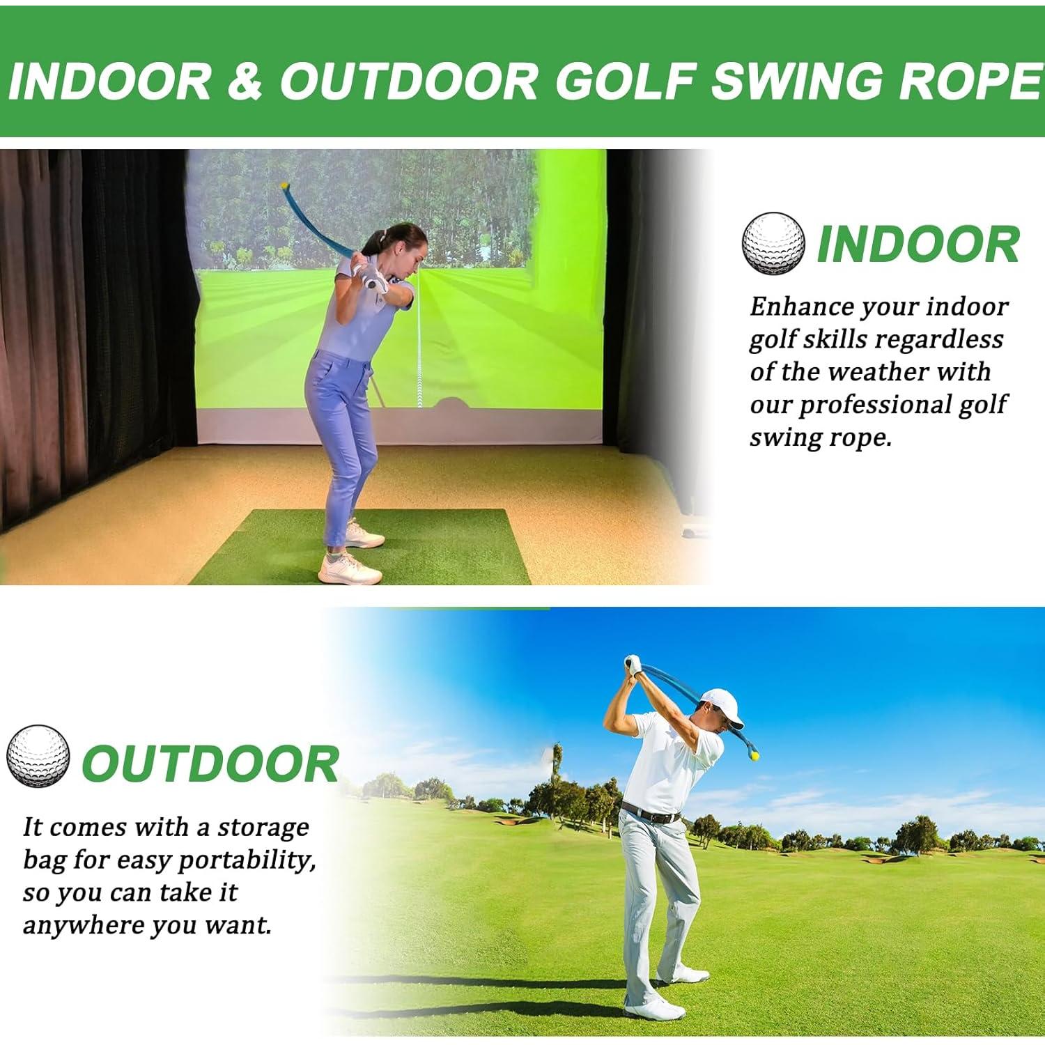 Entrenador de Swing de Golf Cusprtm con Cuerda Azul