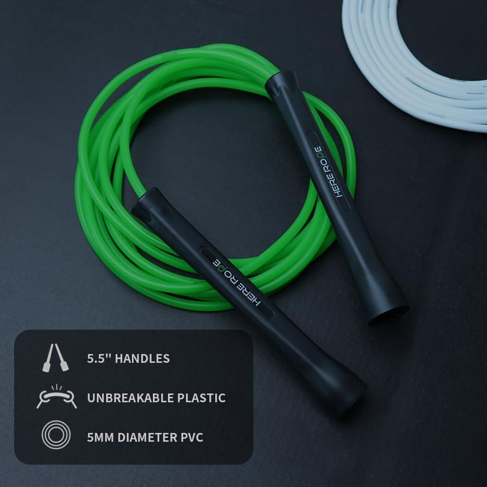 Cuerda de Salto Ajustable PVC 5mm CutS Verde para Fitness