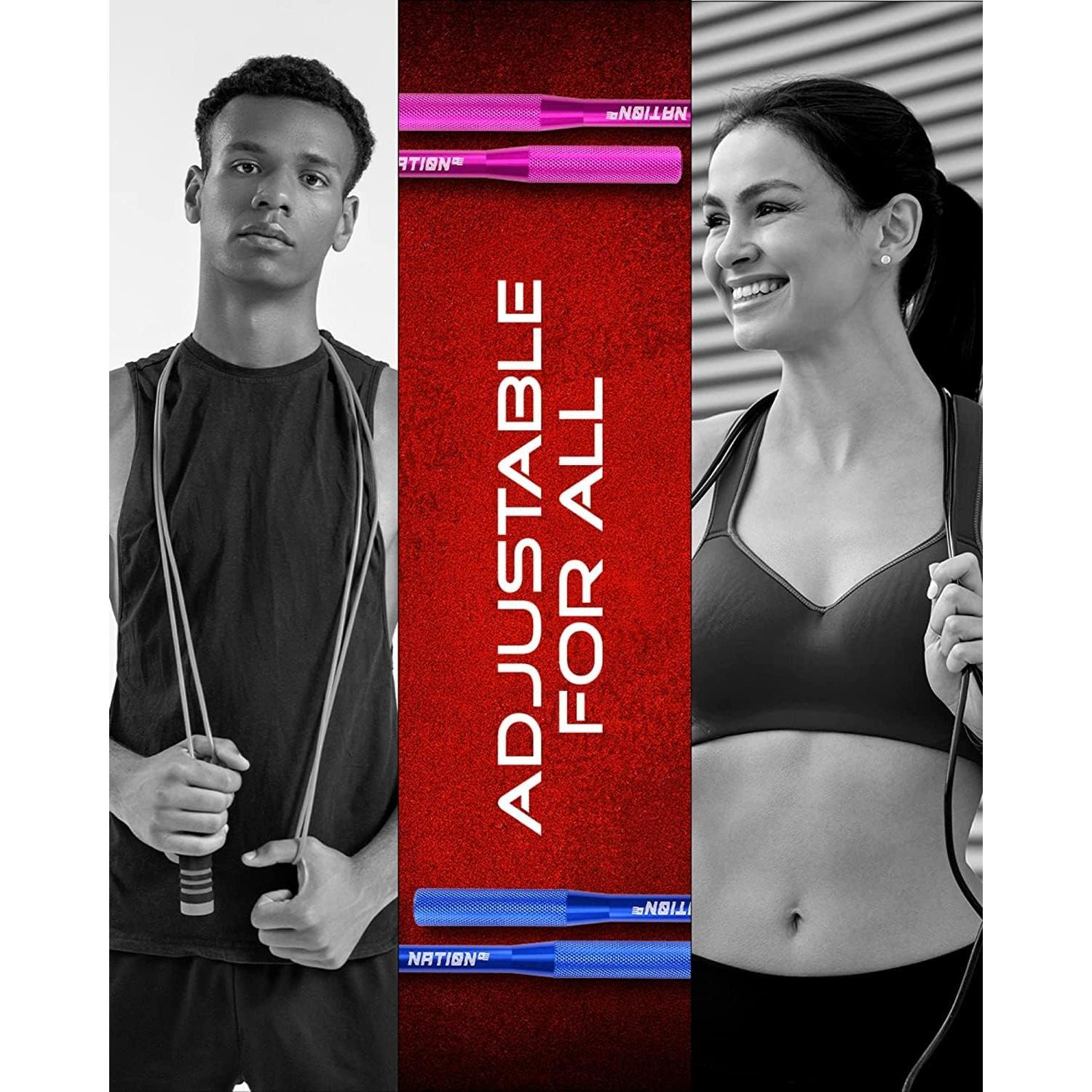 Cuerda de Saltar Ajustable WOD Nation Rosa para Boxeo y Fitness