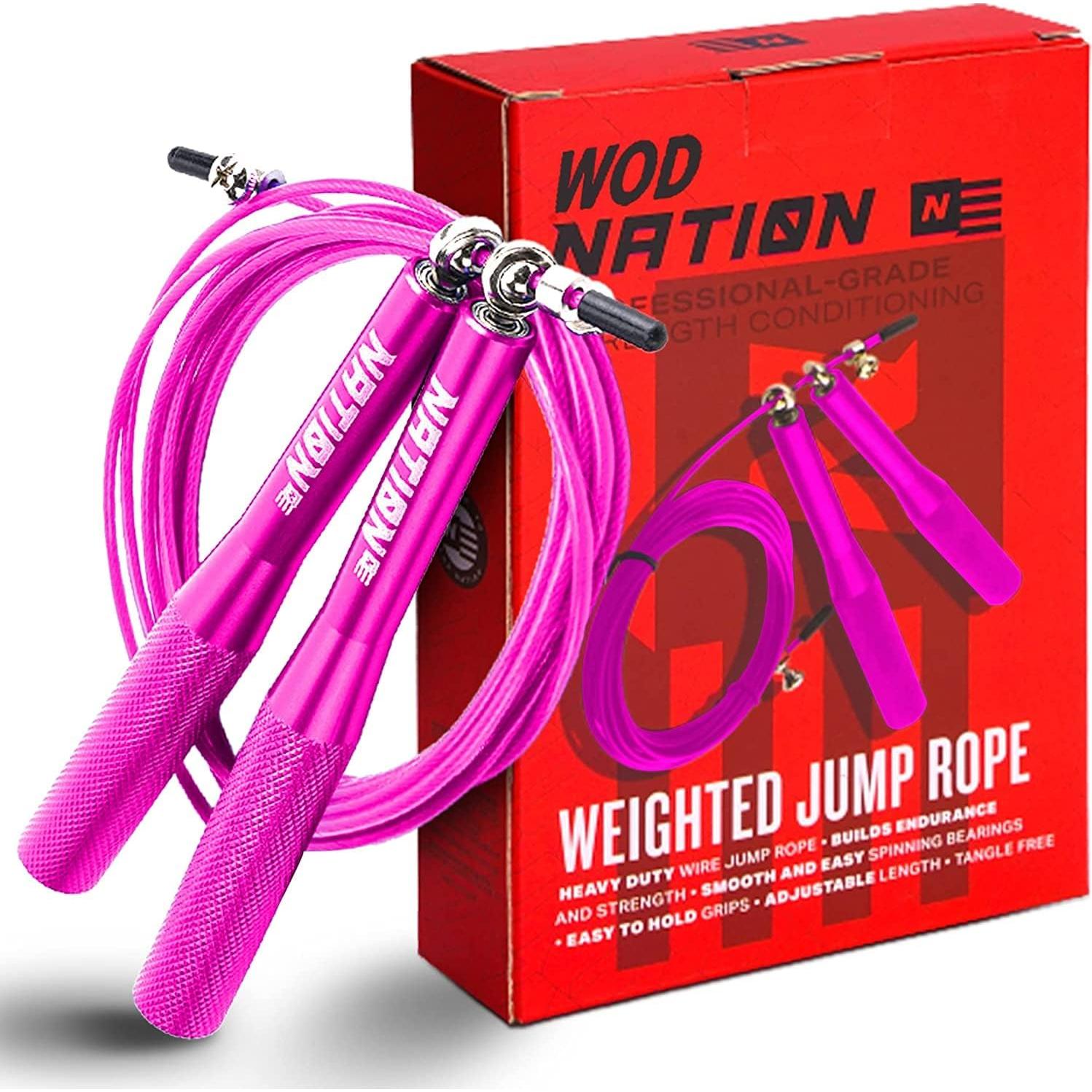 Cuerda de Saltar Ajustable WOD Nation Rosa para Boxeo y Fitness