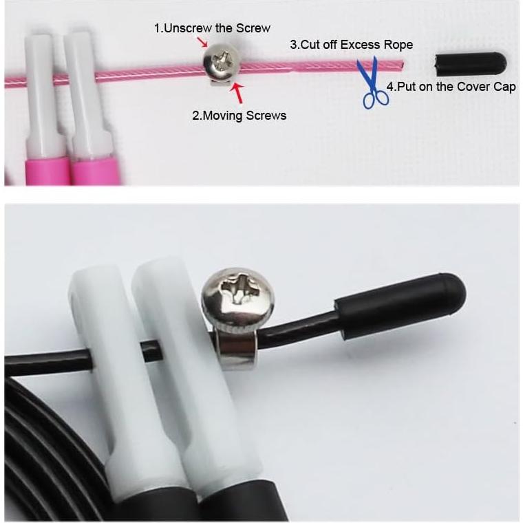 Mangos de Cuerda de Salto SquEqu - 2 Pares Ajustables