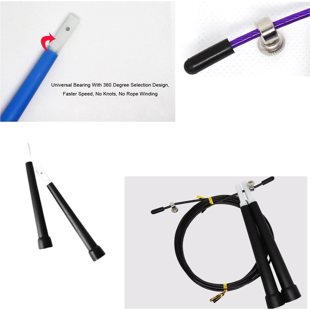 Mangos de Cuerda de Salto SquEqu - 2 Pares Ajustables