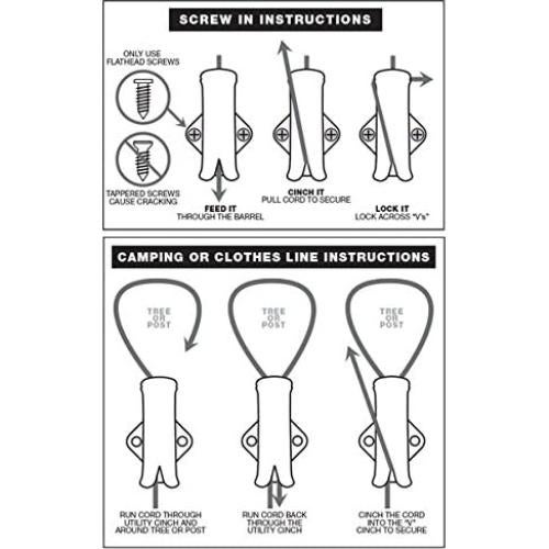 Cinta de Ajuste de Cuerda Speed Cinch Utility - Paquete de 5