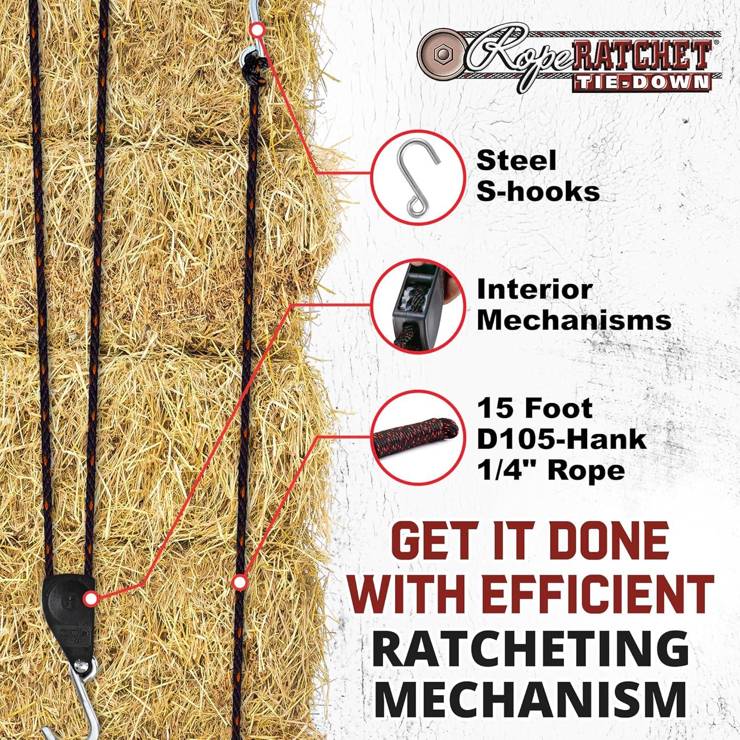 Polea Ajustable Rope Ratchet 15 pies 150 lb - Marca Rope Ratchet