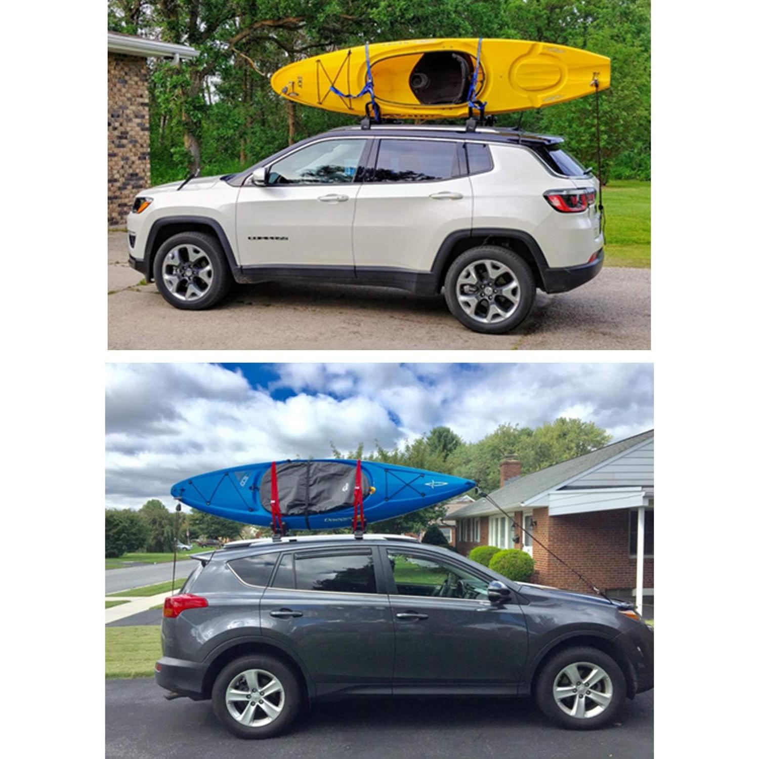 Sujeciones de Kayak FishYuan con Cinta y Gancho Ajustable 3m (Paquete de 2)