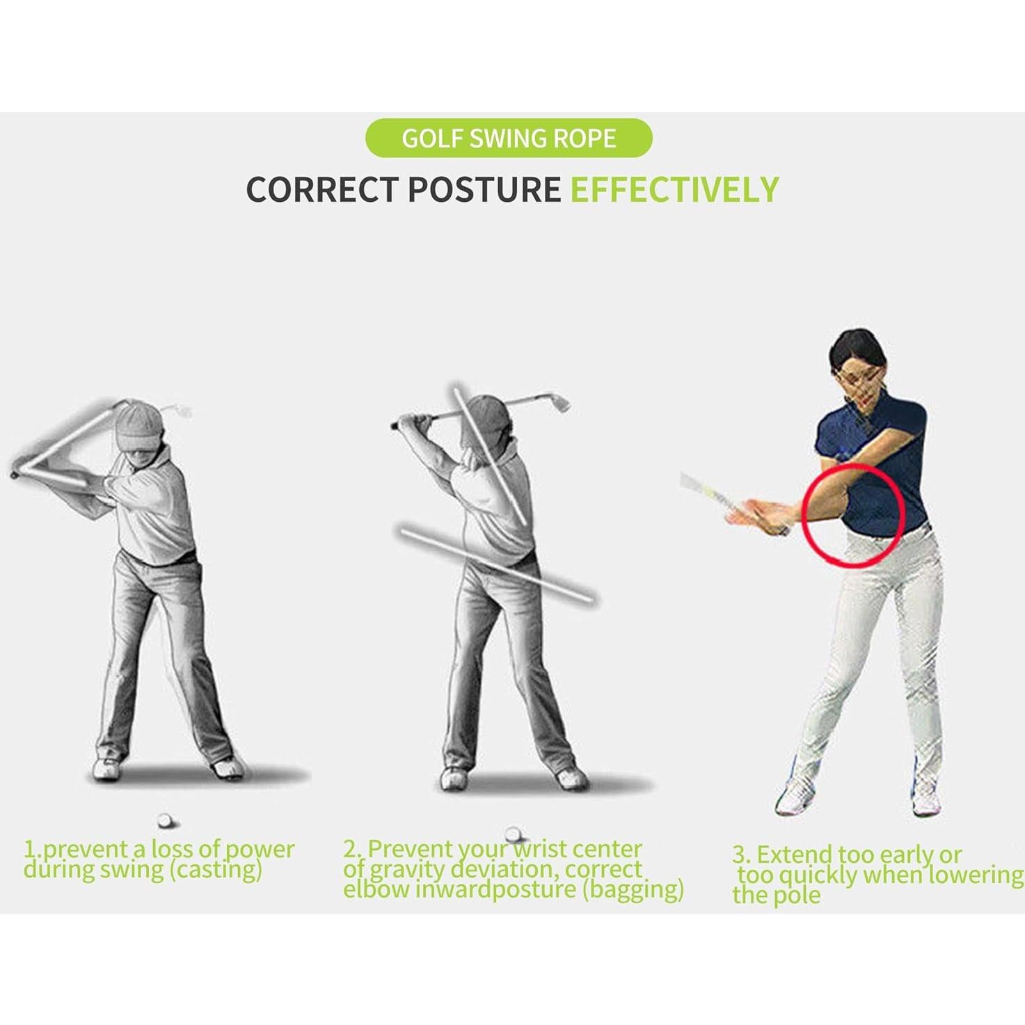 Entrenador de Swing de Golf SENIKO Cuerda con Bola Grande