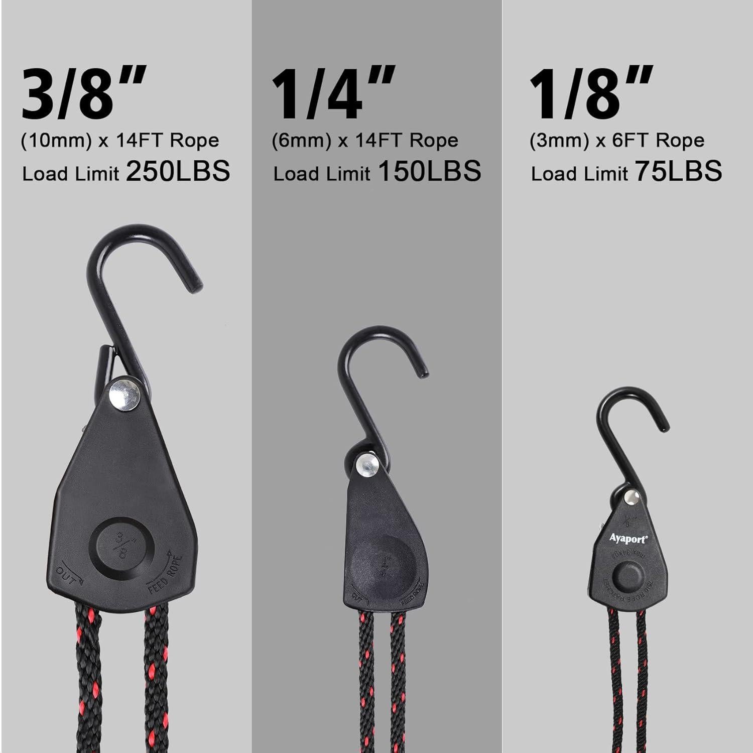 Correa de Amarre Ayaport 1.83m 4 Unidades Nylon Negro