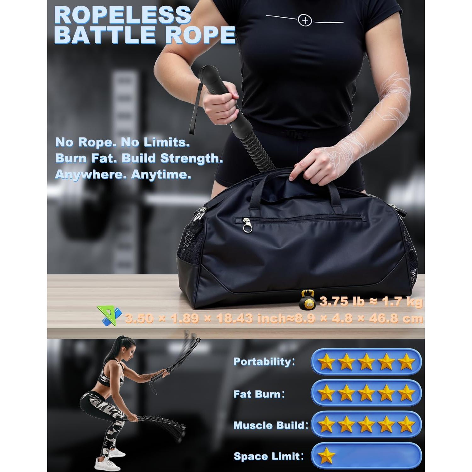 Cuerdas de Batalla Sin Cuerda UIFGVJH con Peso 1.70 kg