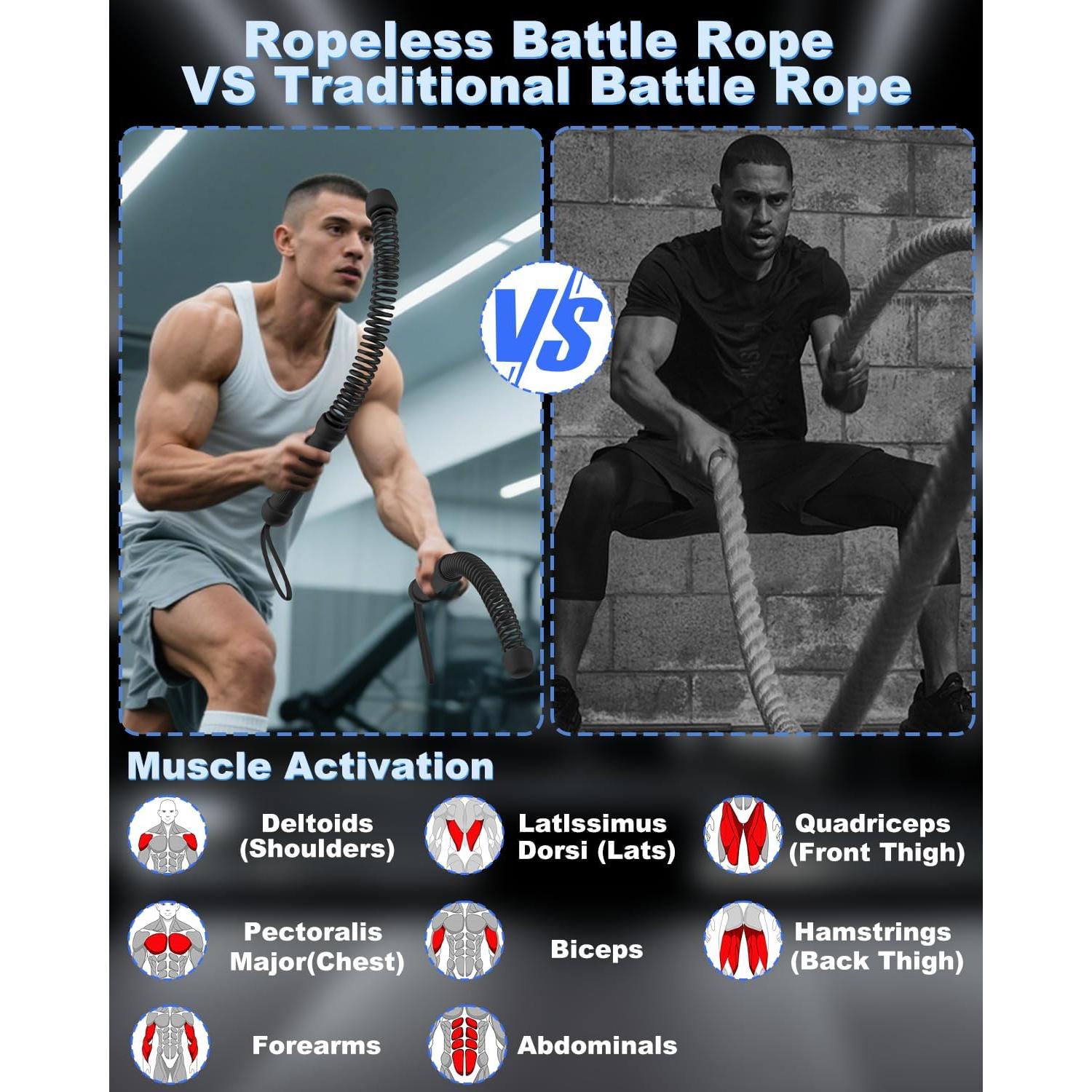 Cuerdas de Batalla Sin Cuerda UIFGVJH con Peso 1.70 kg