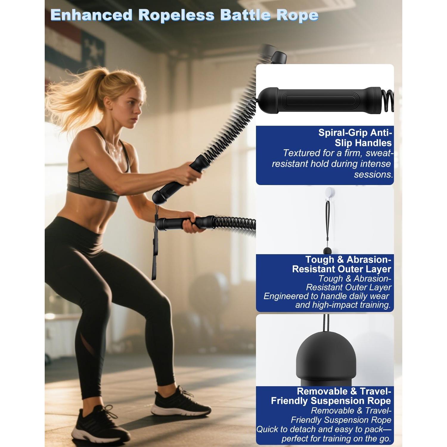 Cuerdas de Batalla Sin Cuerda UIFGVJH con Peso 1.70 kg