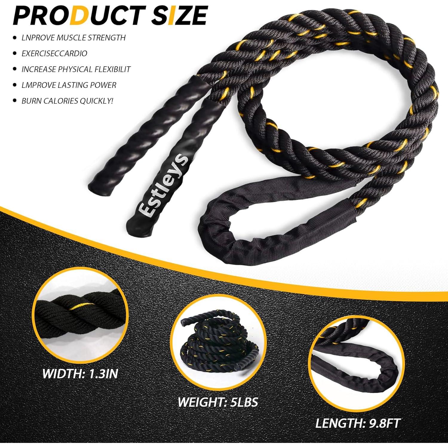 Cuerda de Salto con Peso Estleys 2.37kg para Entrenamiento