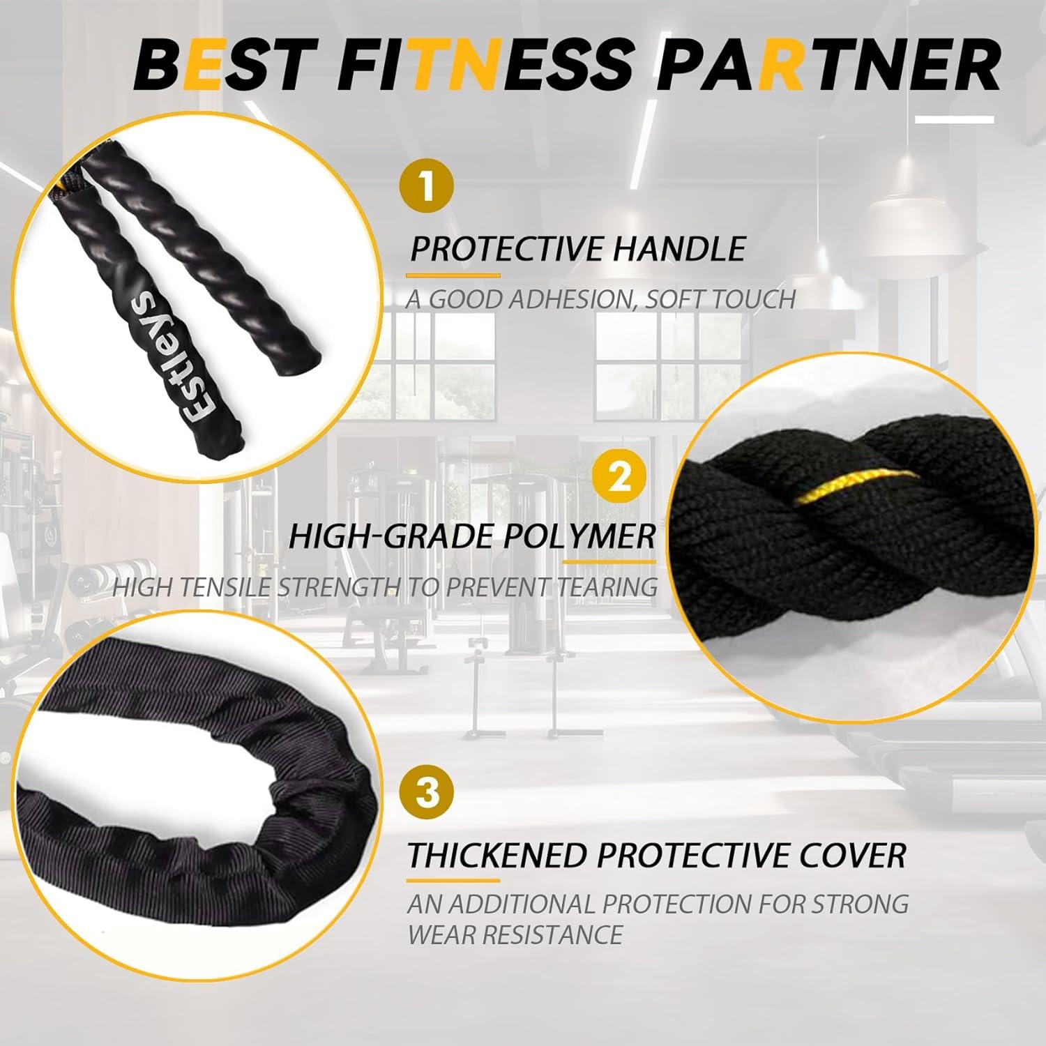 Cuerda de Salto con Peso Estleys 2.37kg para Entrenamiento