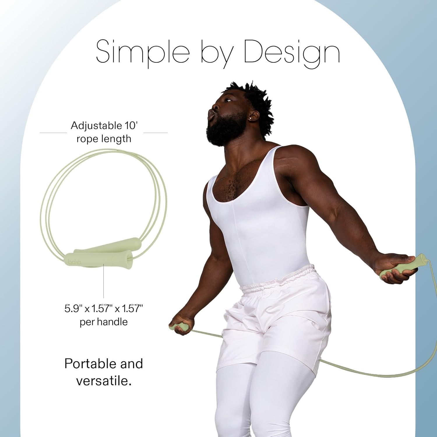 Cuerda de Salto Ajustable Bala 3.05m con Mangos de Silicona