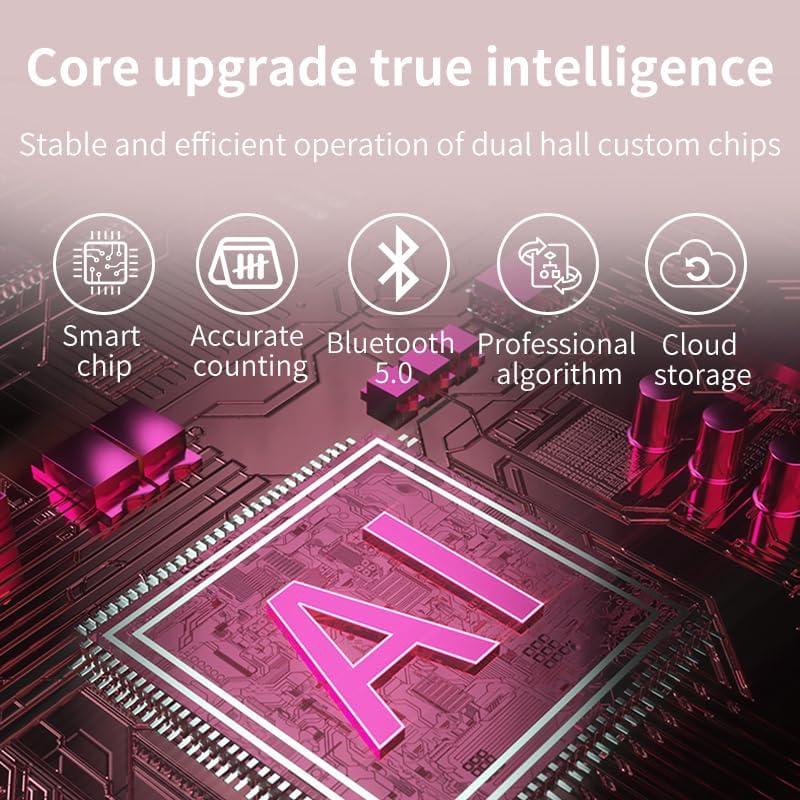 Cuerda de Saltar SDKGENU con Peso y Contador LCD - Rosa