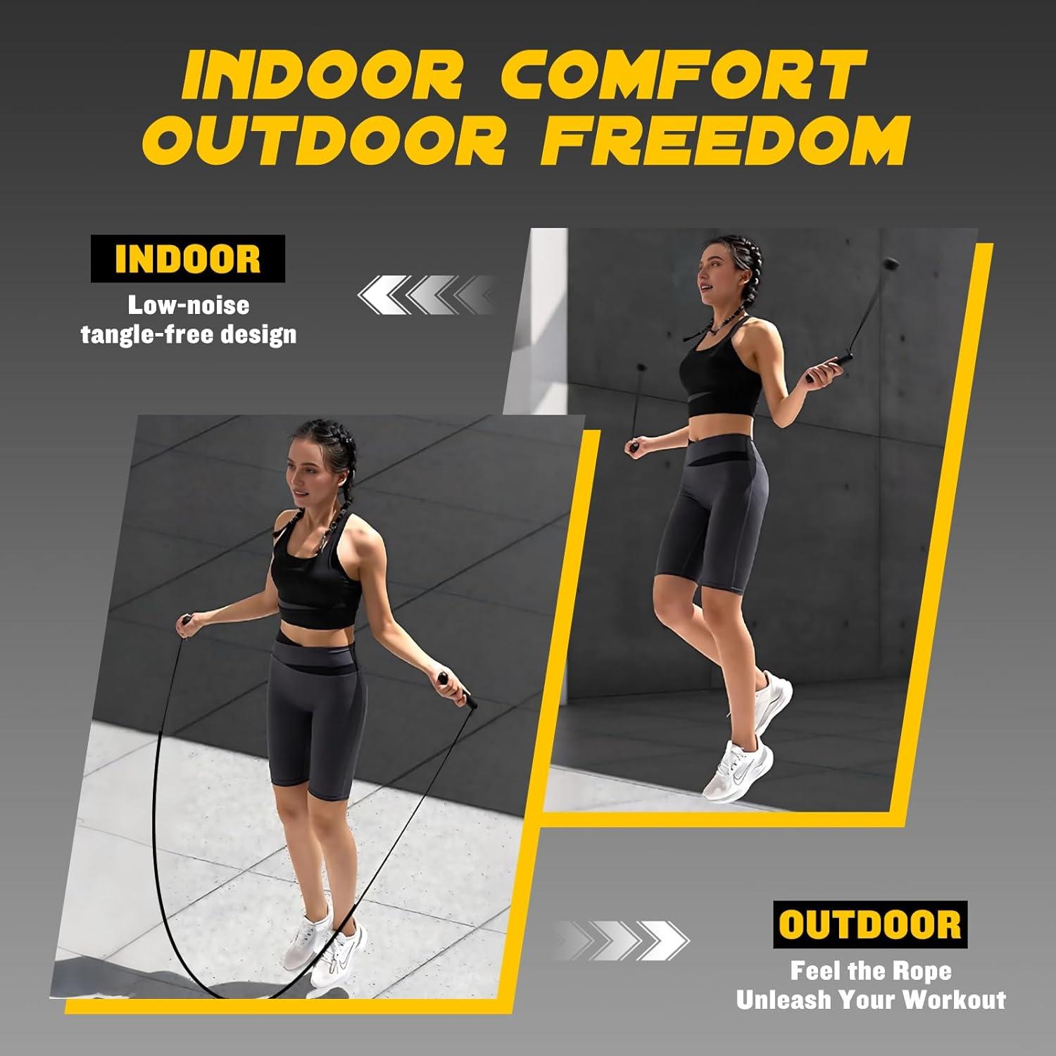 Cuerda de Salto Inalámbrica mnmnx con Contador y Temporizador