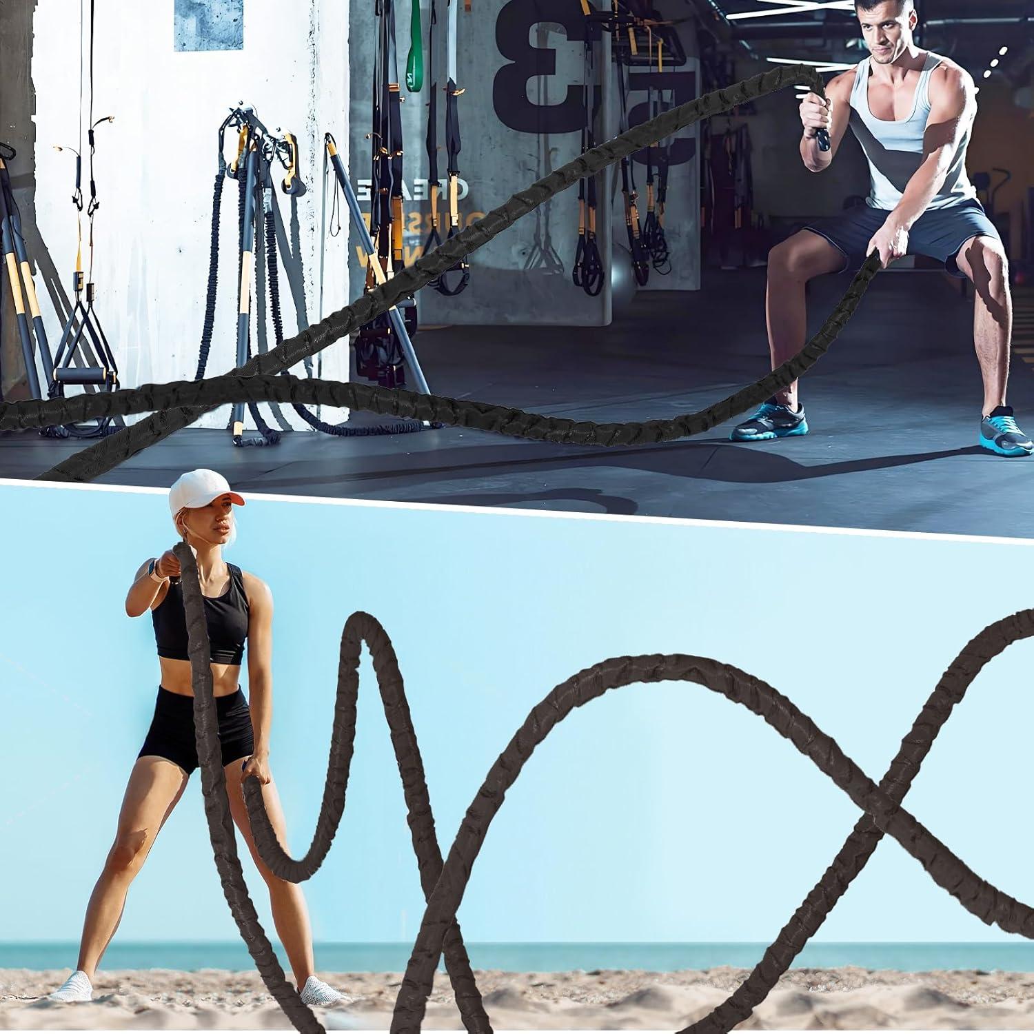 Cuerda de Batalla Brobantle 1.5" 30 pies para Ejercicio