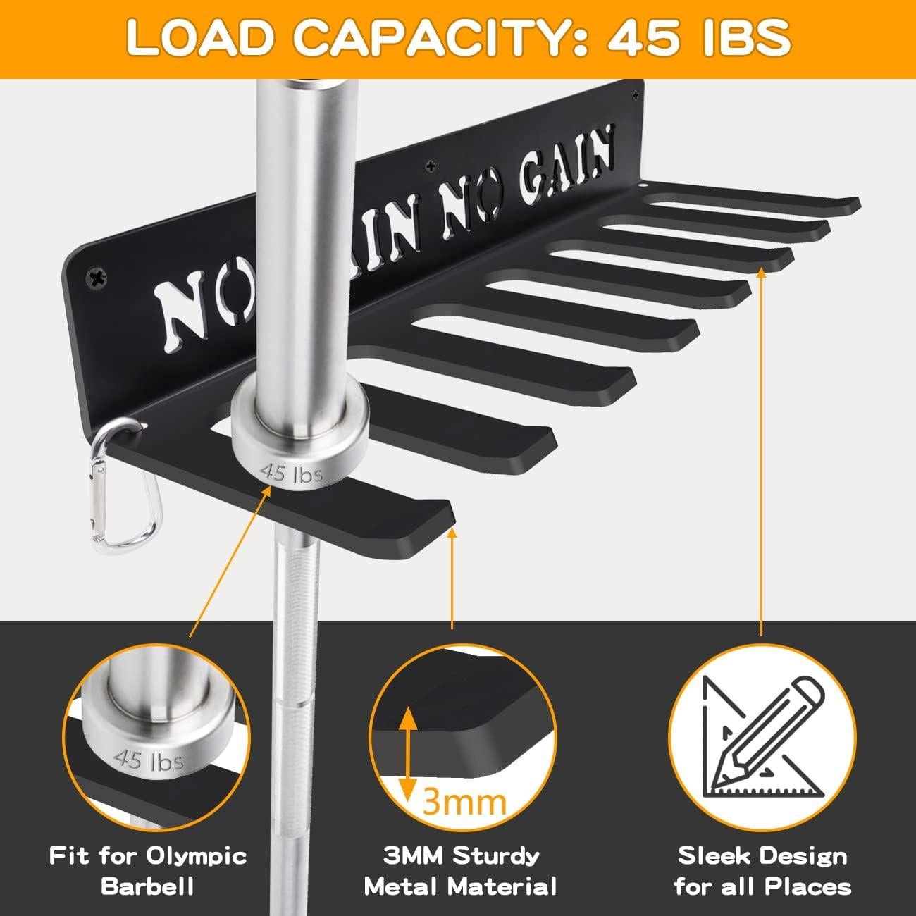 Organizador de Pared Bliocefo con 8 Ganchos para Gimnasio