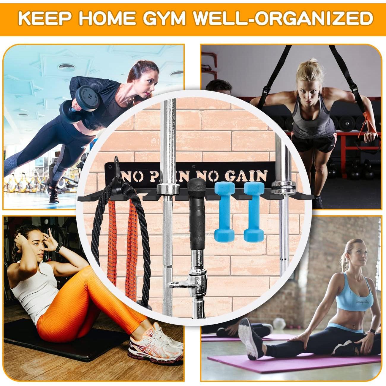 Organizador de Pared Bliocefo con 8 Ganchos para Gimnasio