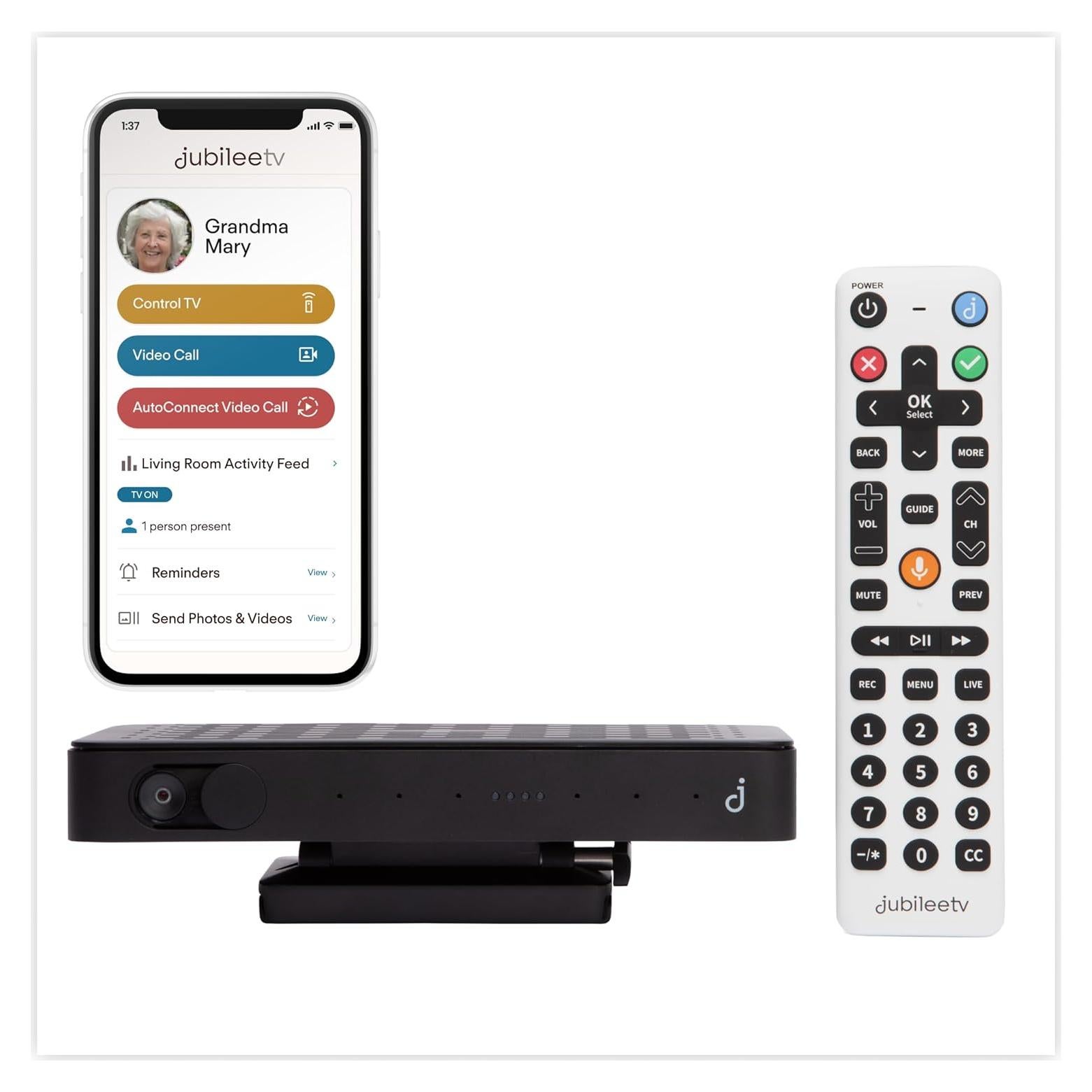 Control Remoto Universal JubileeTV JTV-ADV para Personas Mayores