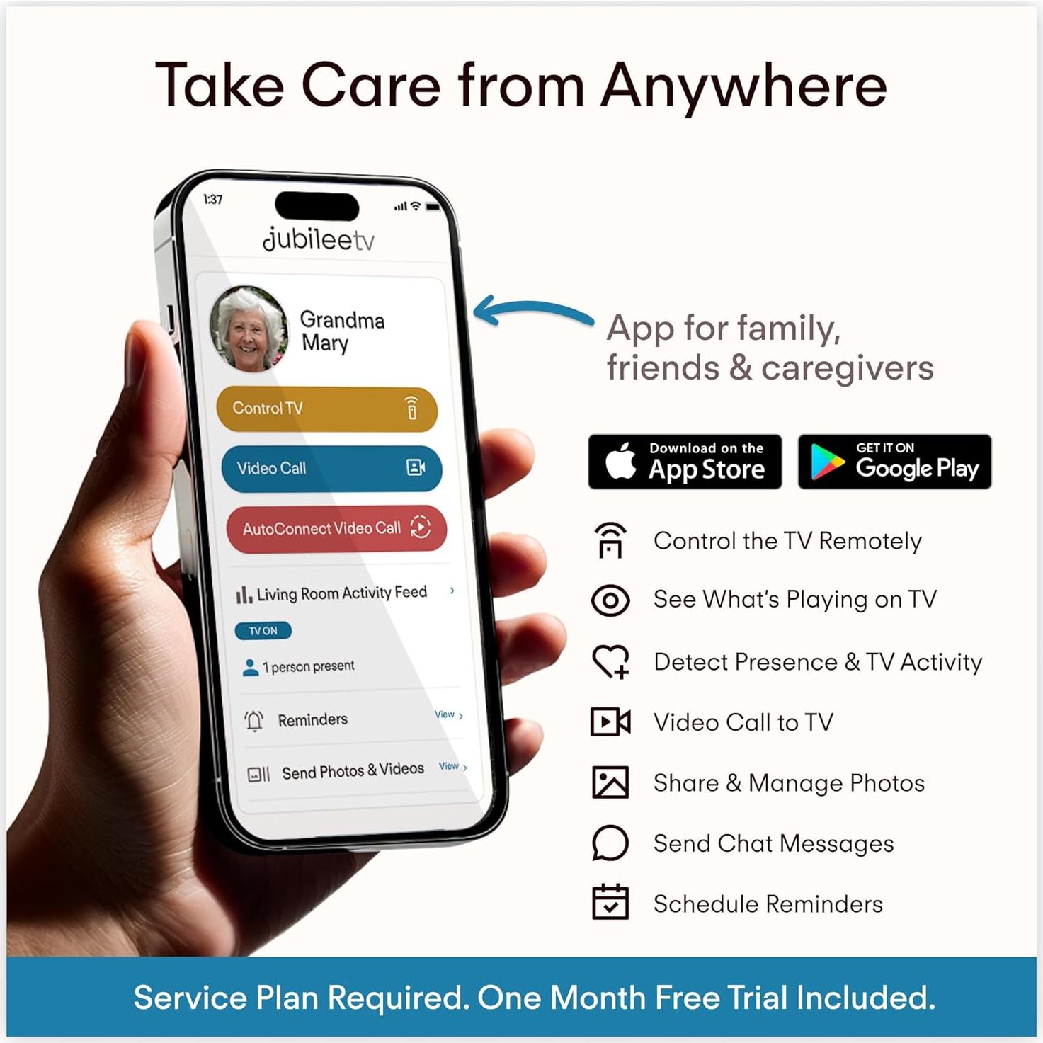 Control Remoto Universal JubileeTV JTV-ADV para Personas Mayores