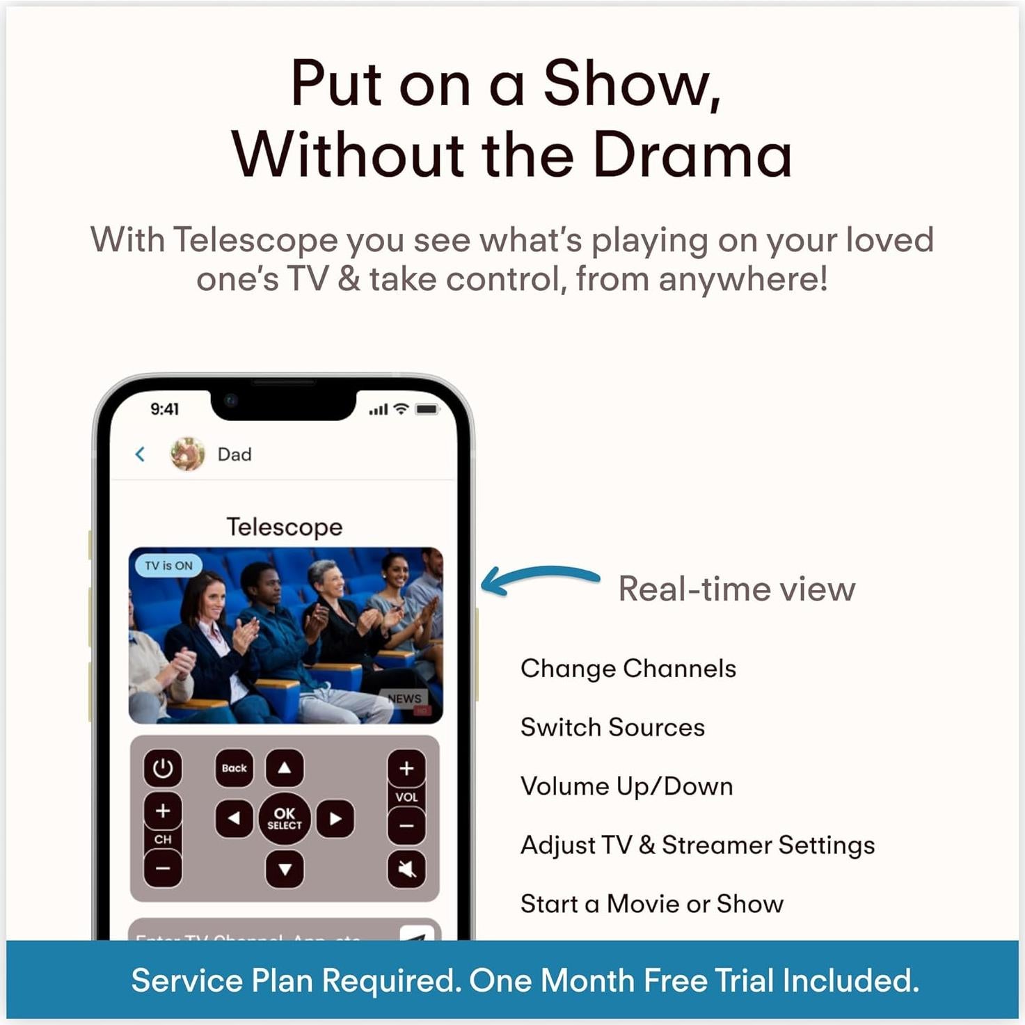 Control Remoto Universal JubileeTV JTV-ADV para Personas Mayores