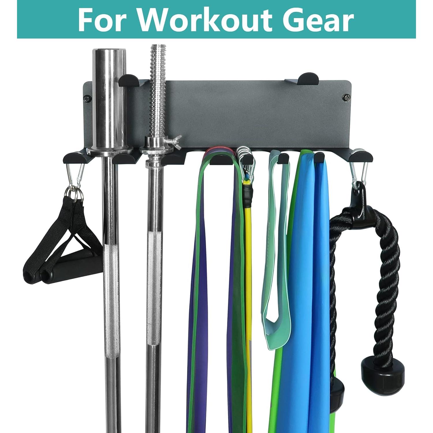 Soporte de Almacenamiento para Gimnasio Alvade 2 Estantes Negro