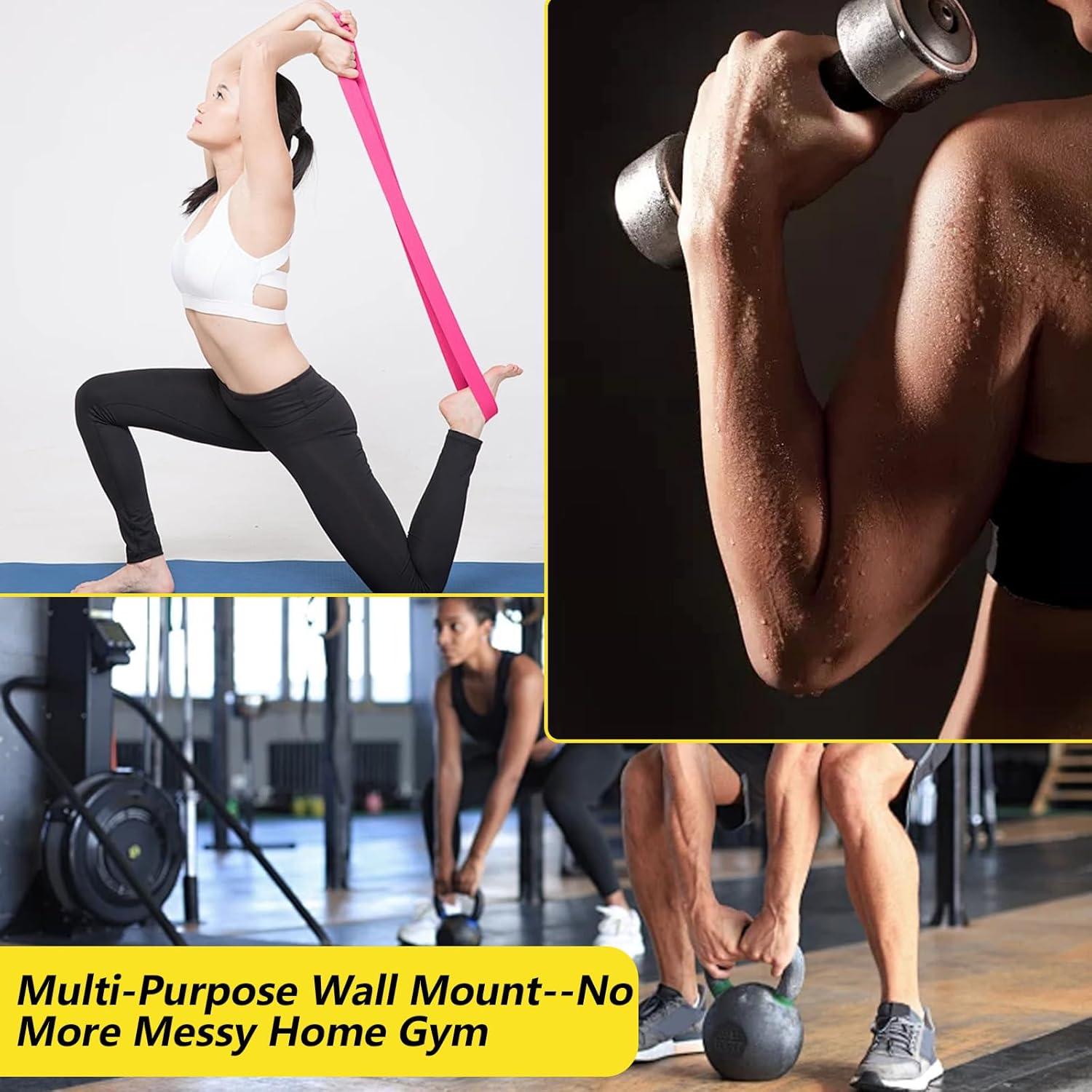 Estante de Almacenamiento de Gimnasio SVTELI - 8 Ganchos, Negro