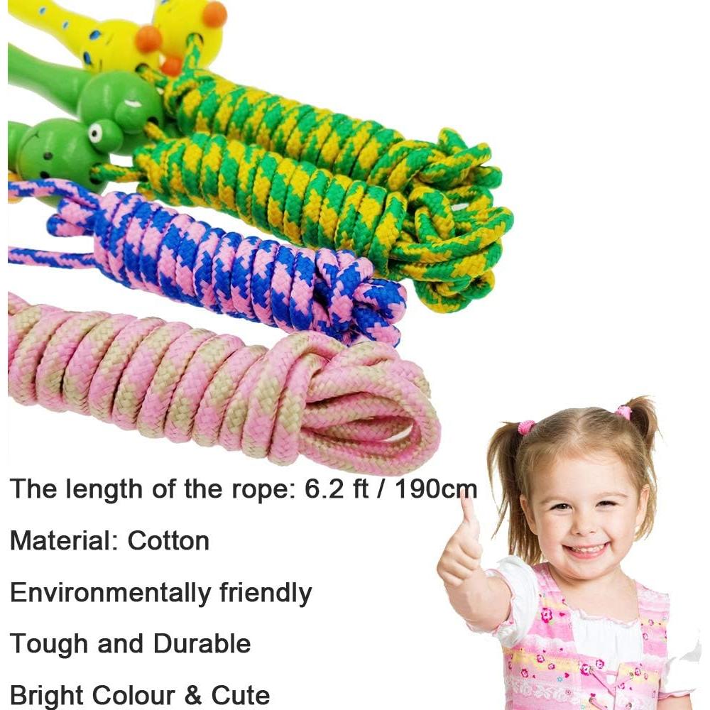 Paquete de 4 cuerdas de saltar SACKORANGE para niños