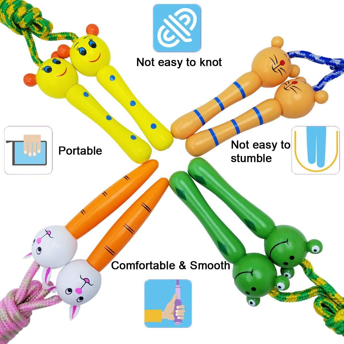 Paquete de 4 cuerdas de saltar SACKORANGE para niños