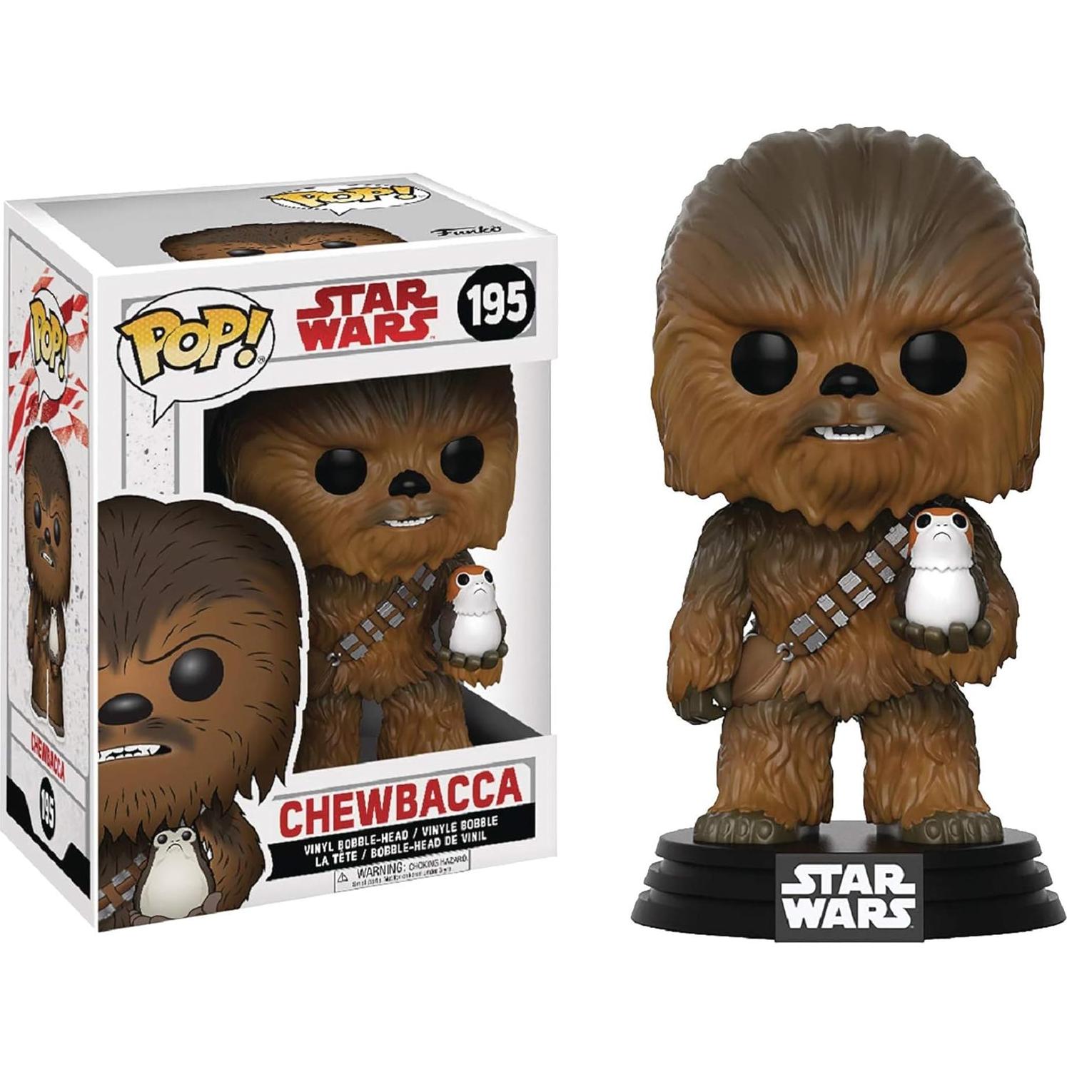 Figura Funko Pop! Star Wars Chewbacca con Porg 9.5cm
