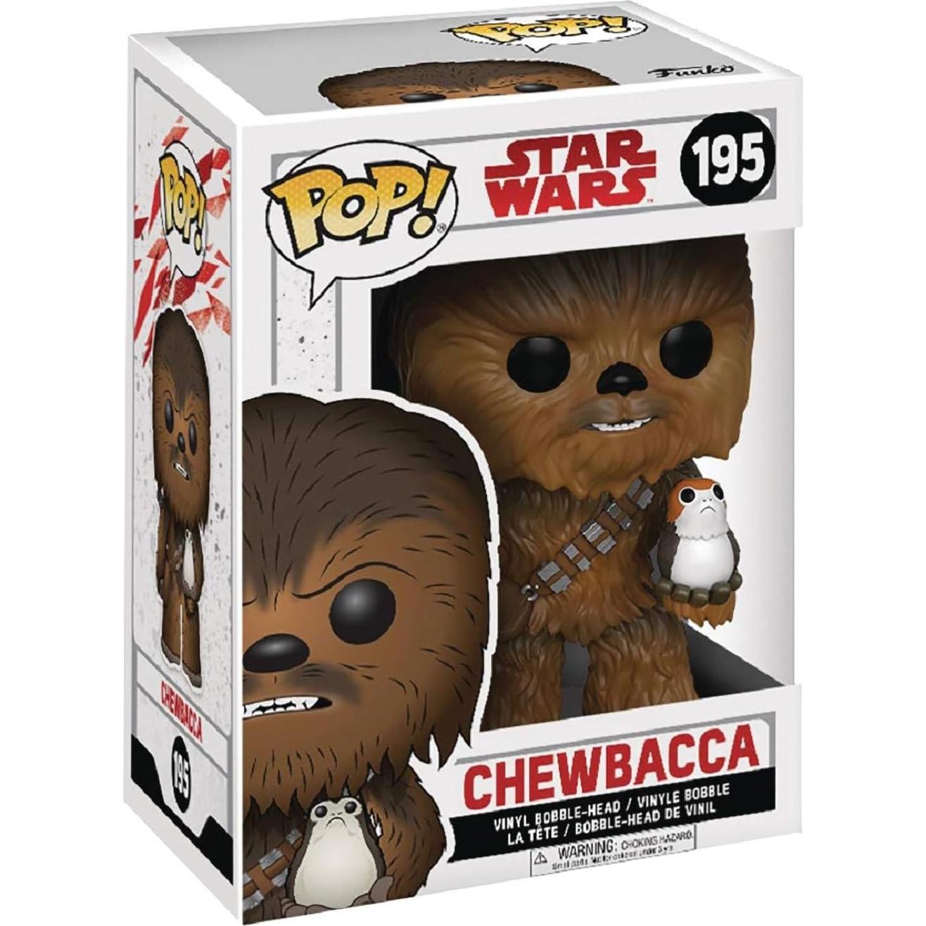 Figura Funko Pop! Star Wars Chewbacca con Porg 9.5cm
