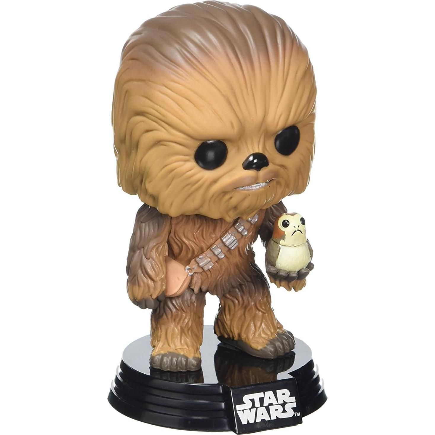 Figura Funko Pop! Star Wars Chewbacca con Porg 9.5cm