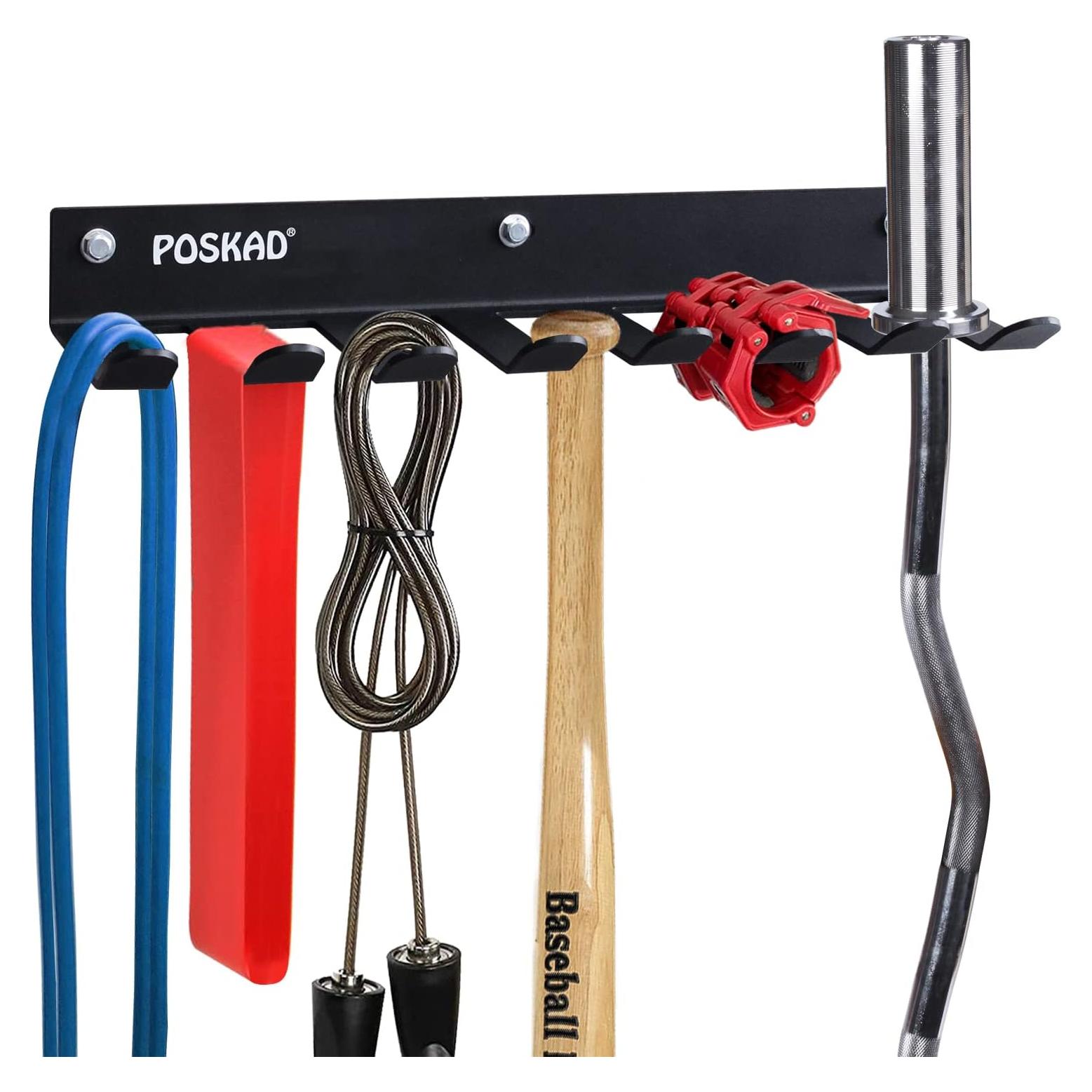 Estante de Almacenamiento Poskad para Gimnasio 8 Ganchos Acero