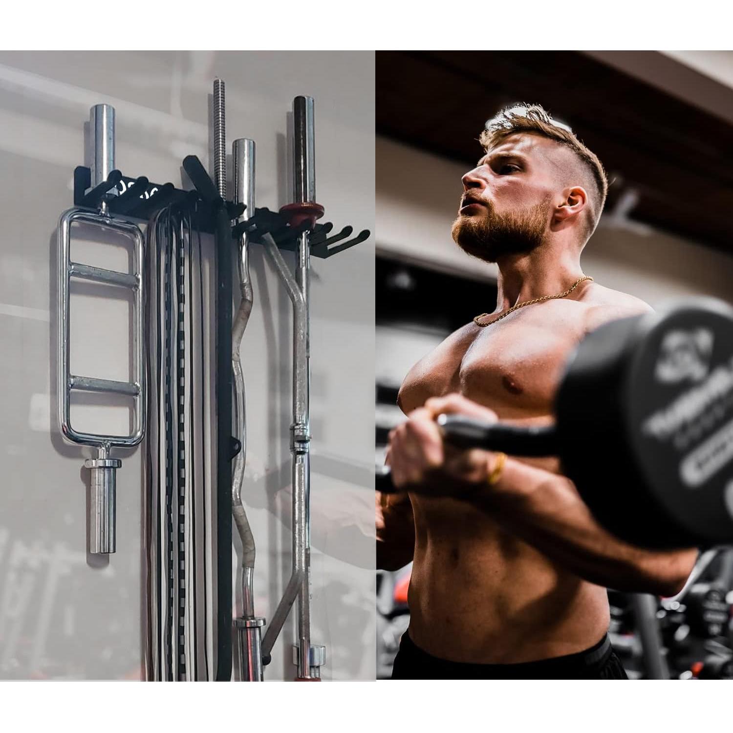 Estante de Almacenamiento Poskad para Gimnasio 8 Ganchos Acero