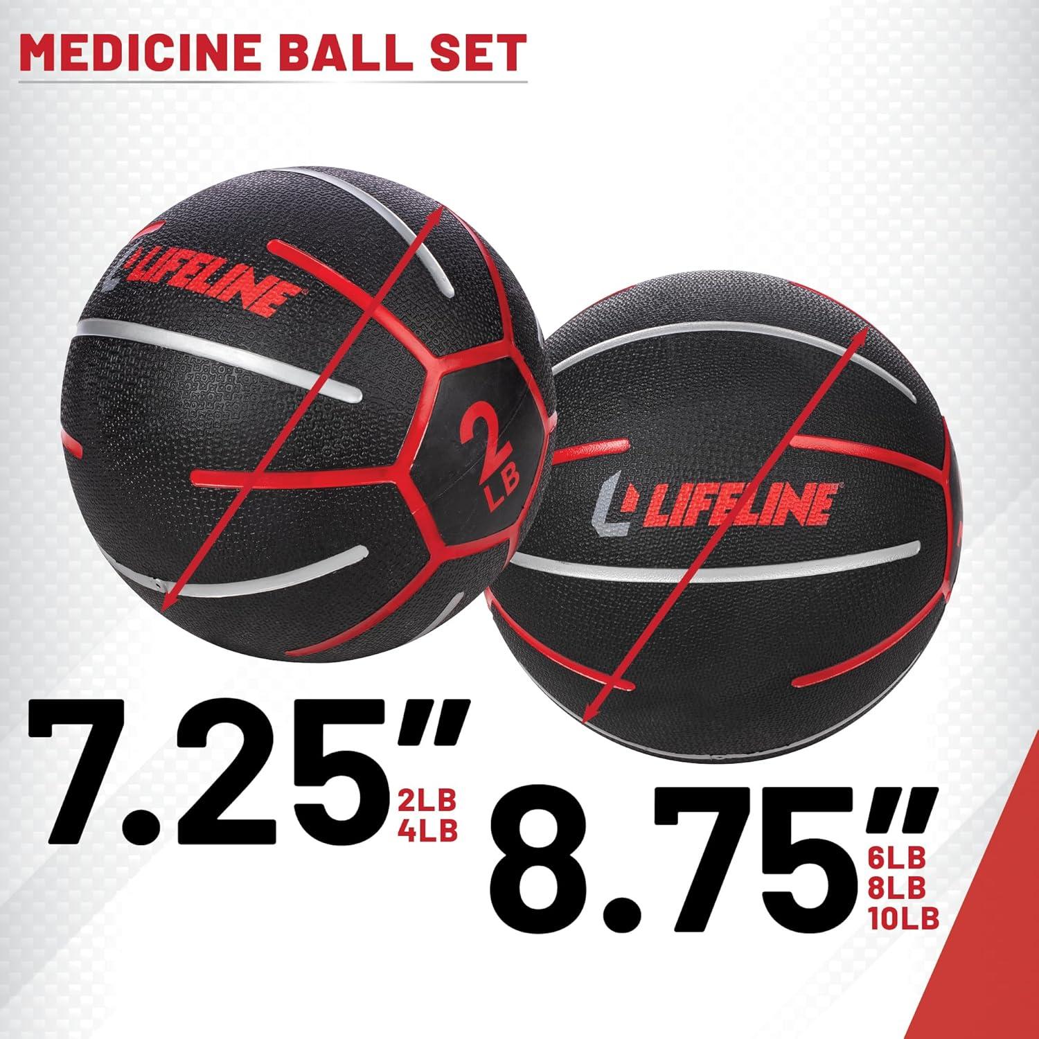 Conjunto de Balones Medicinales Lifeline 2-10lb - Antideslizante