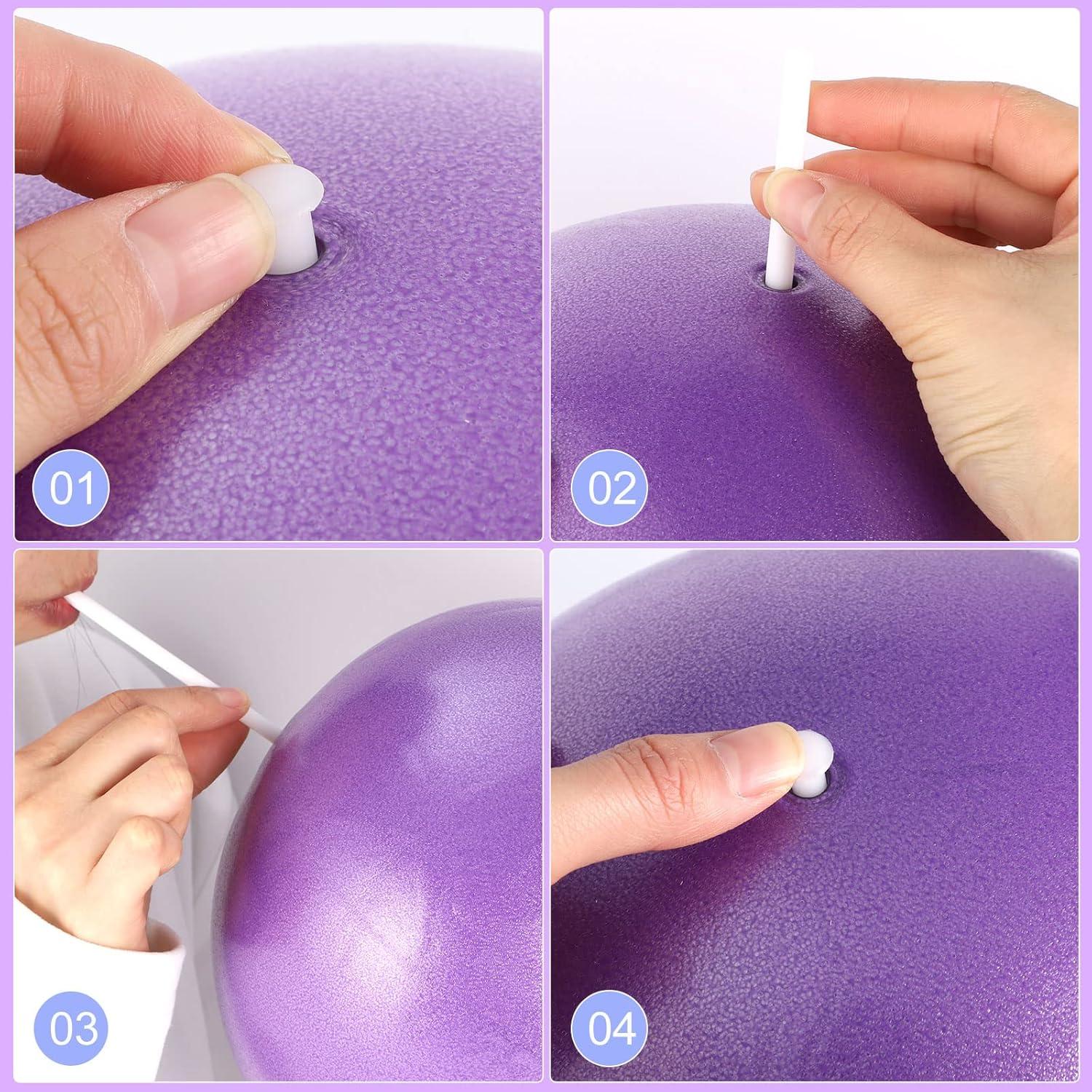 Bola de Pilates Pimoys 25 cm Morado para Ejercicios y Yoga