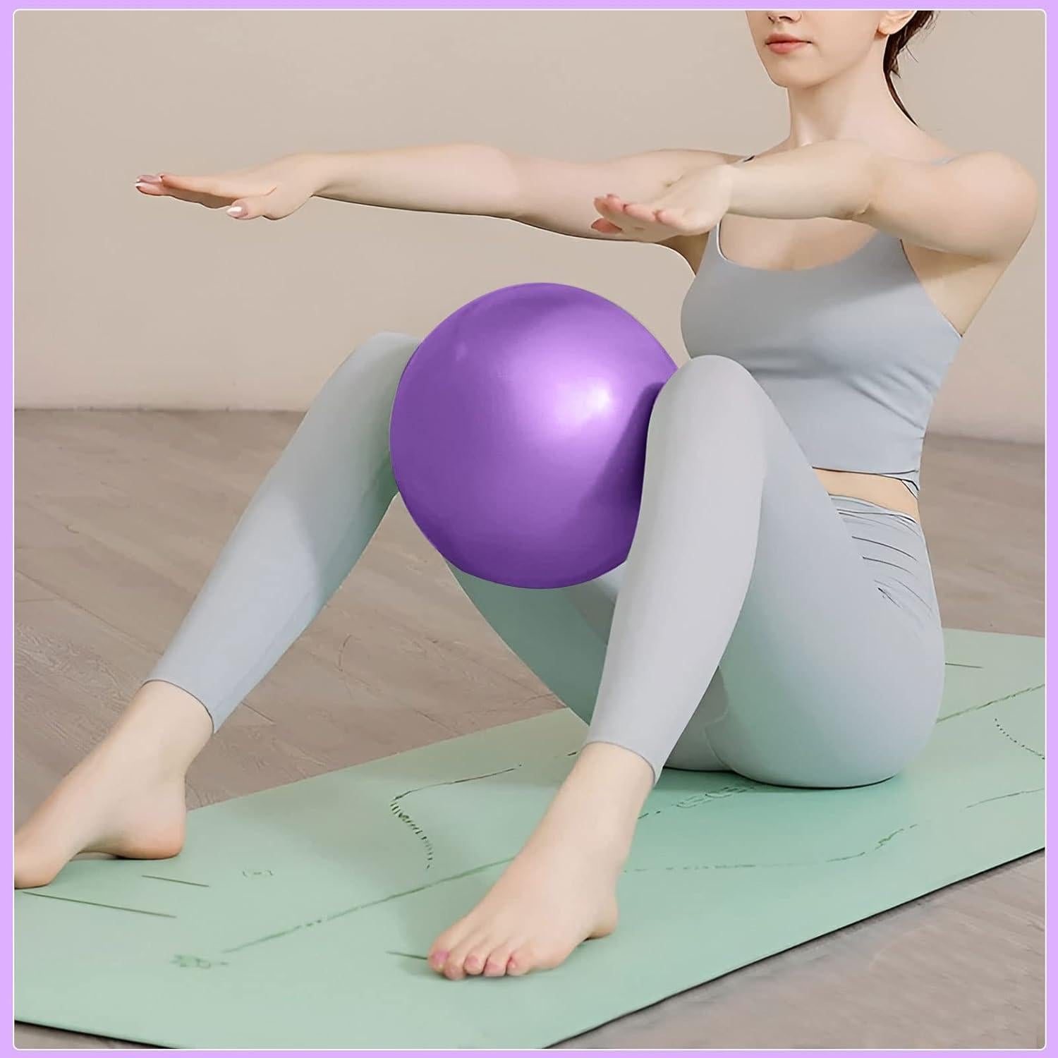 Bola de Pilates Pimoys 25 cm Morado para Ejercicios y Yoga